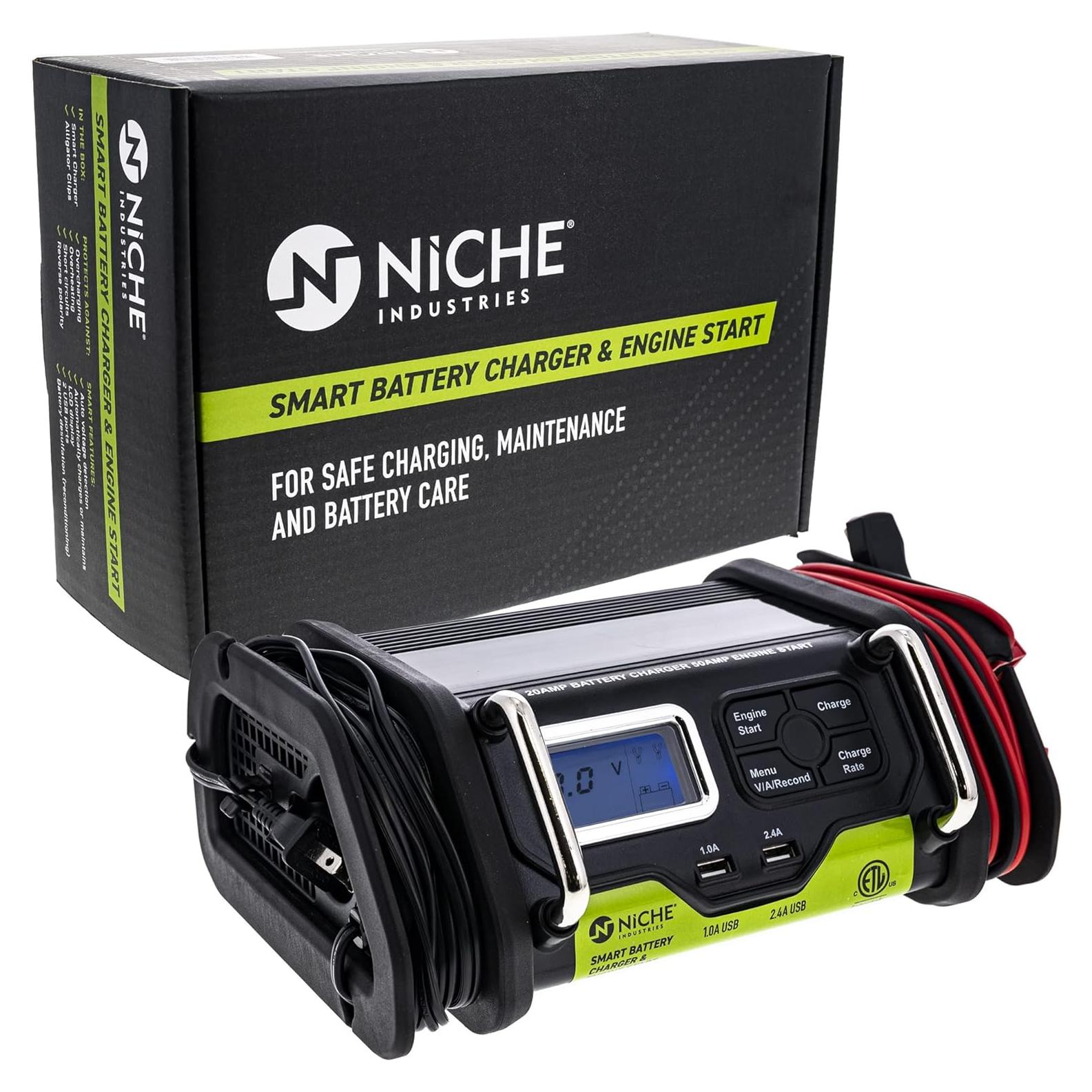 Cargador Inteligente NICHE 12V 2A/5A/10A/20A para Baterías