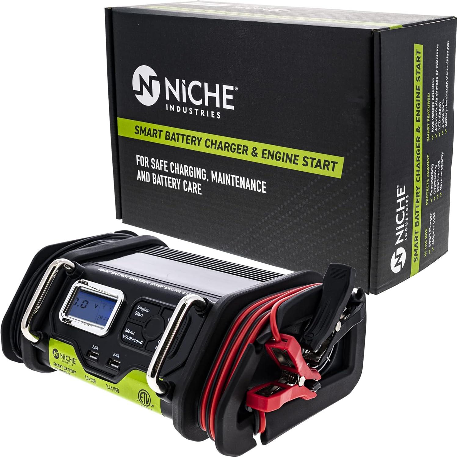 Cargador Inteligente NICHE 12V 2A/5A/10A/20A para Baterías