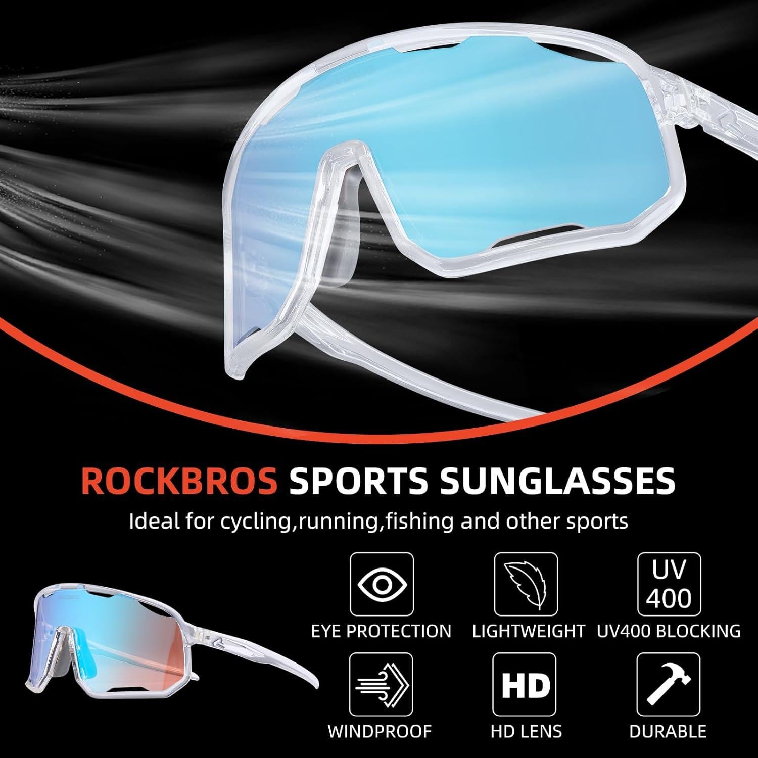 Gafas de sol fotocromáticas ROCKBROS UV400 para ciclismo