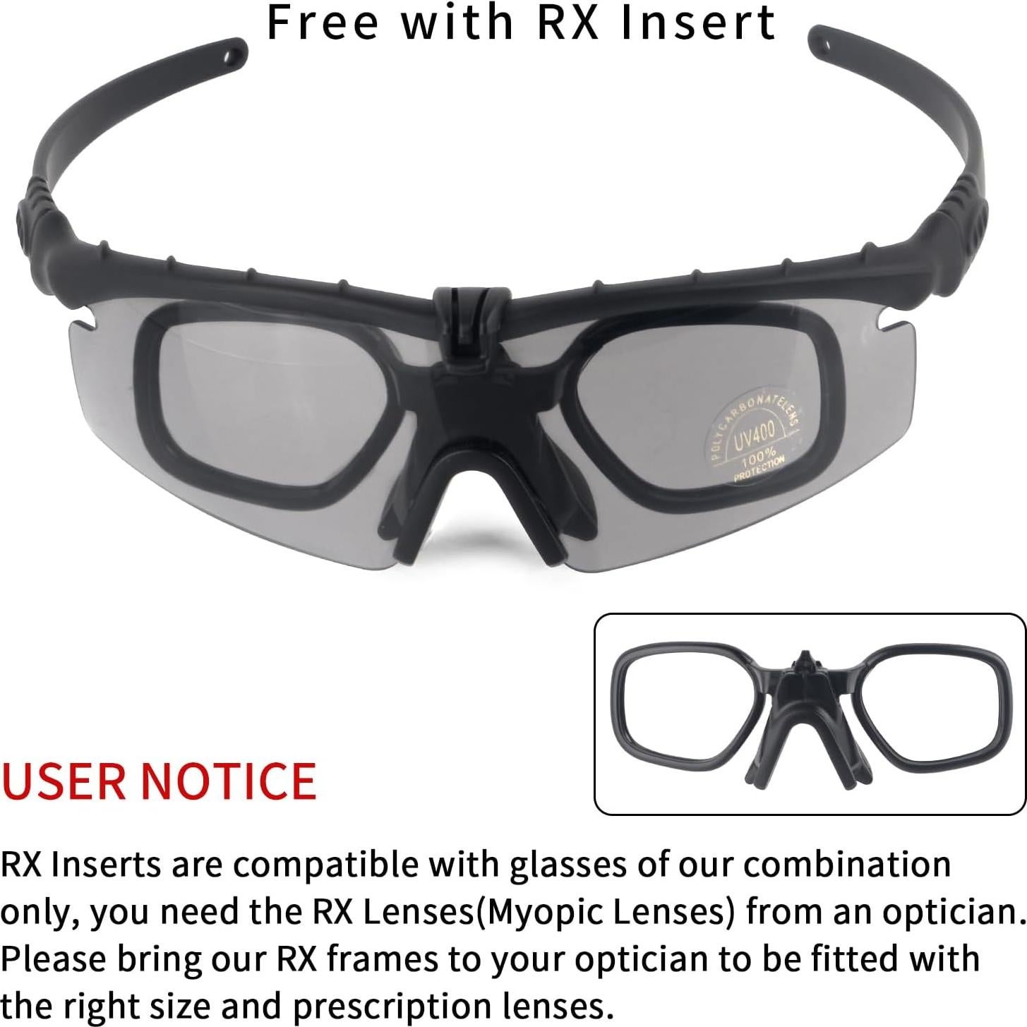 Gafas Deportivas Antivaho UV 400 con 3 Lentes Intercambiables