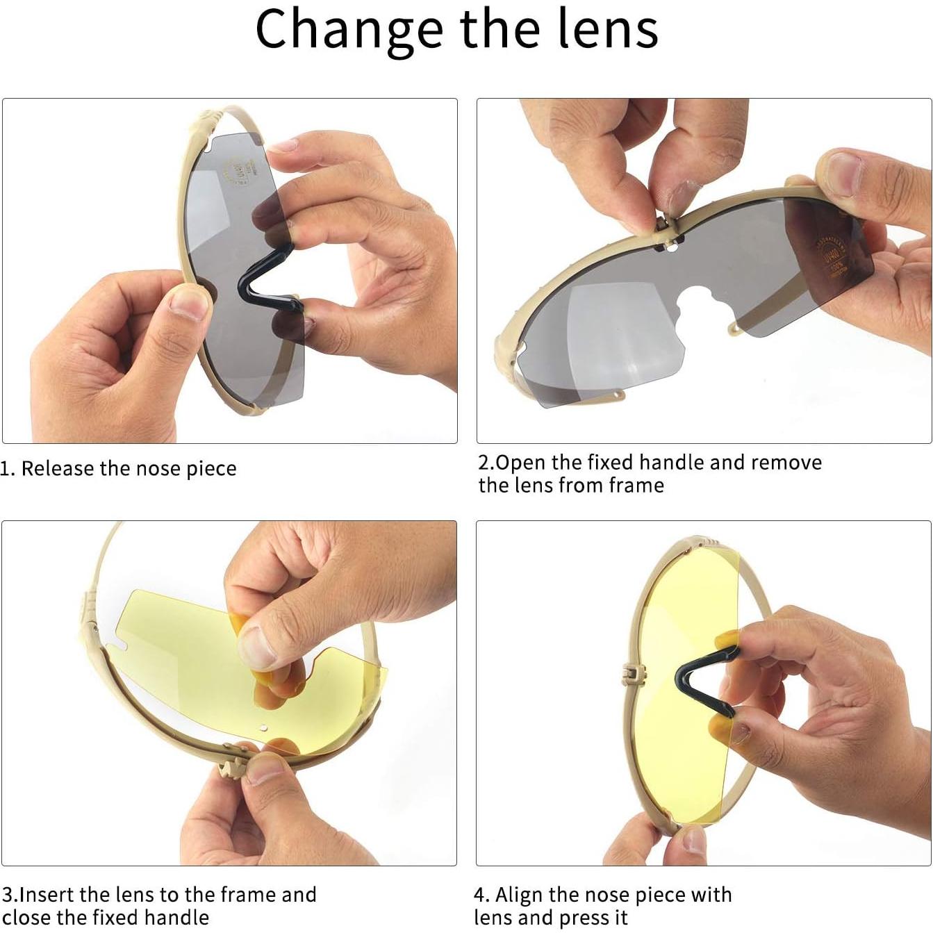 Gafas Deportivas Antivaho UV 400 con 3 Lentes Intercambiables