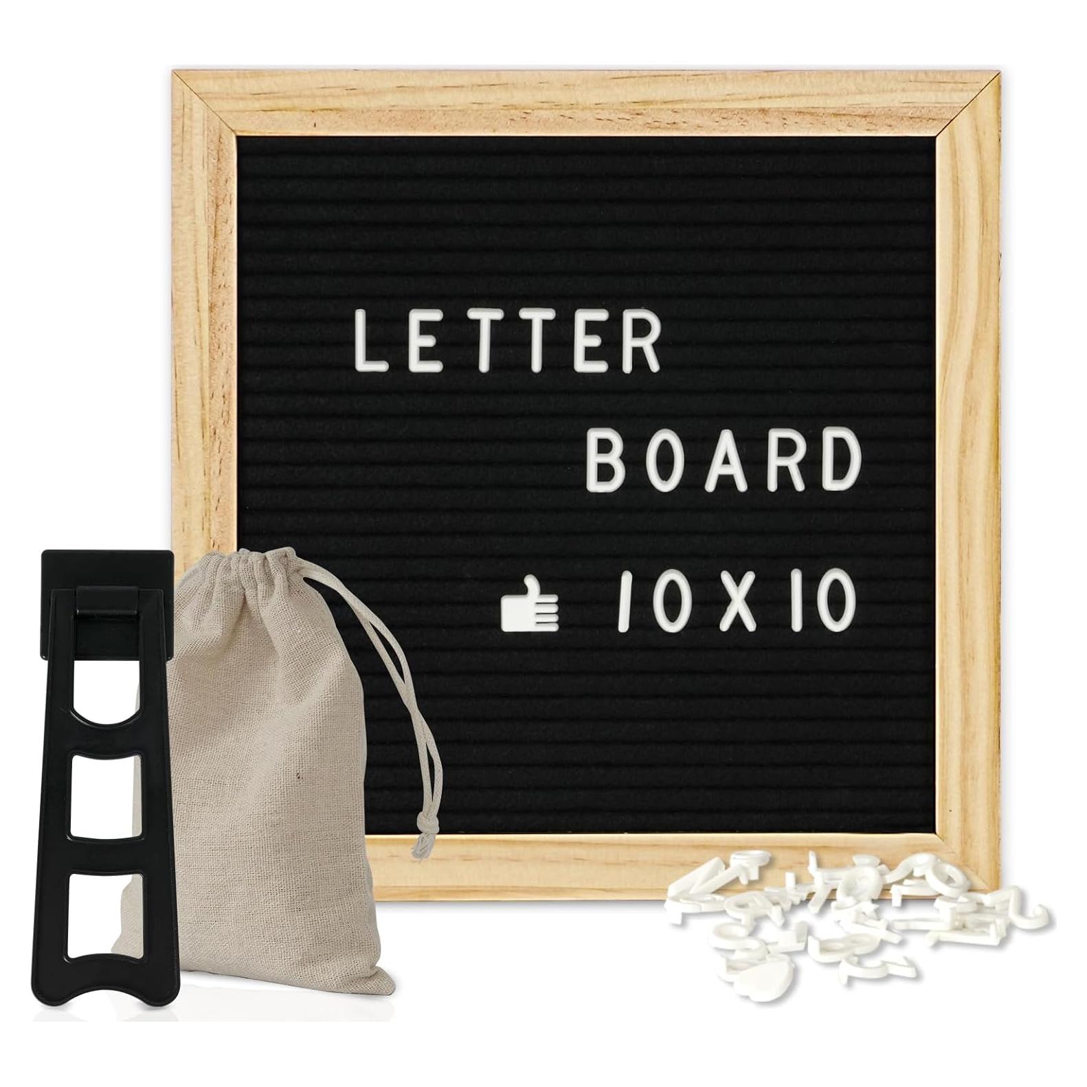 Cartel de Letras 4 THOUGHT 10" x 10" con 500 Letras y Soporte