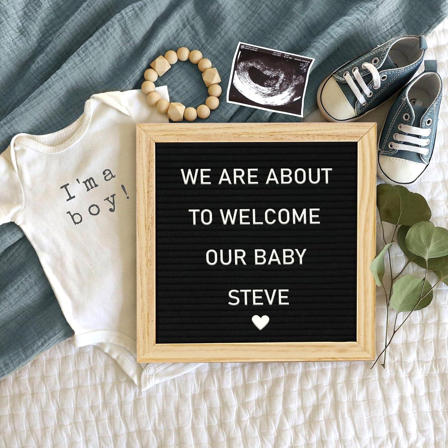 Cartel de Letras 4 THOUGHT 10" x 10" con 500 Letras y Soporte