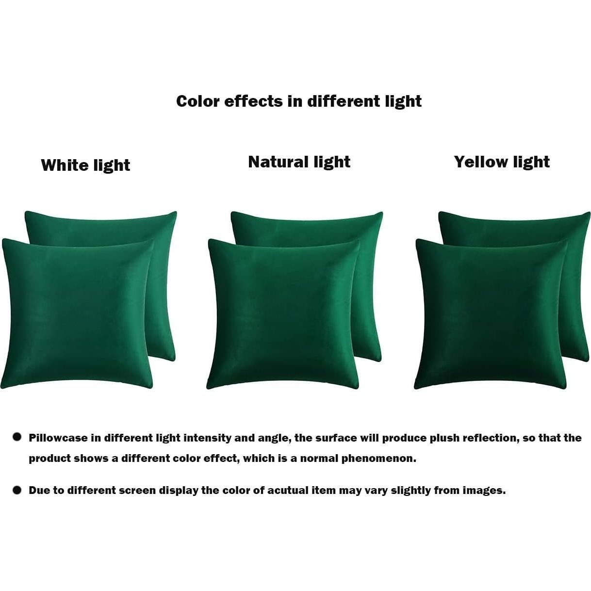 Fundas de Cojín Decorativas Verde Oscuro RainRoad 45x45 cm - Juego de 2