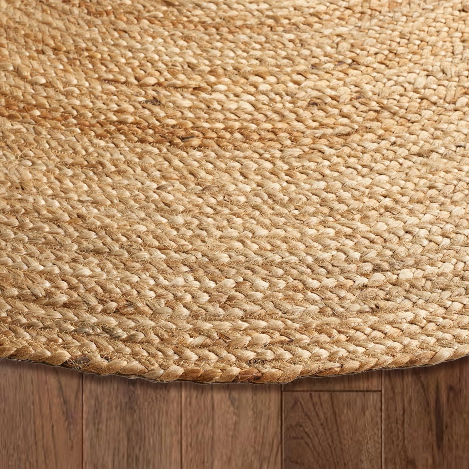 Alfombra Redonda de Yute Natural Chardin 243 cm Hecha a Mano