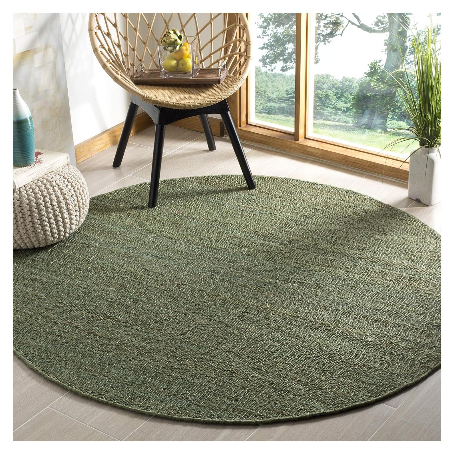 Alfombra Redonda de Jute Verde 1.83m SAFAVIEH NF368G