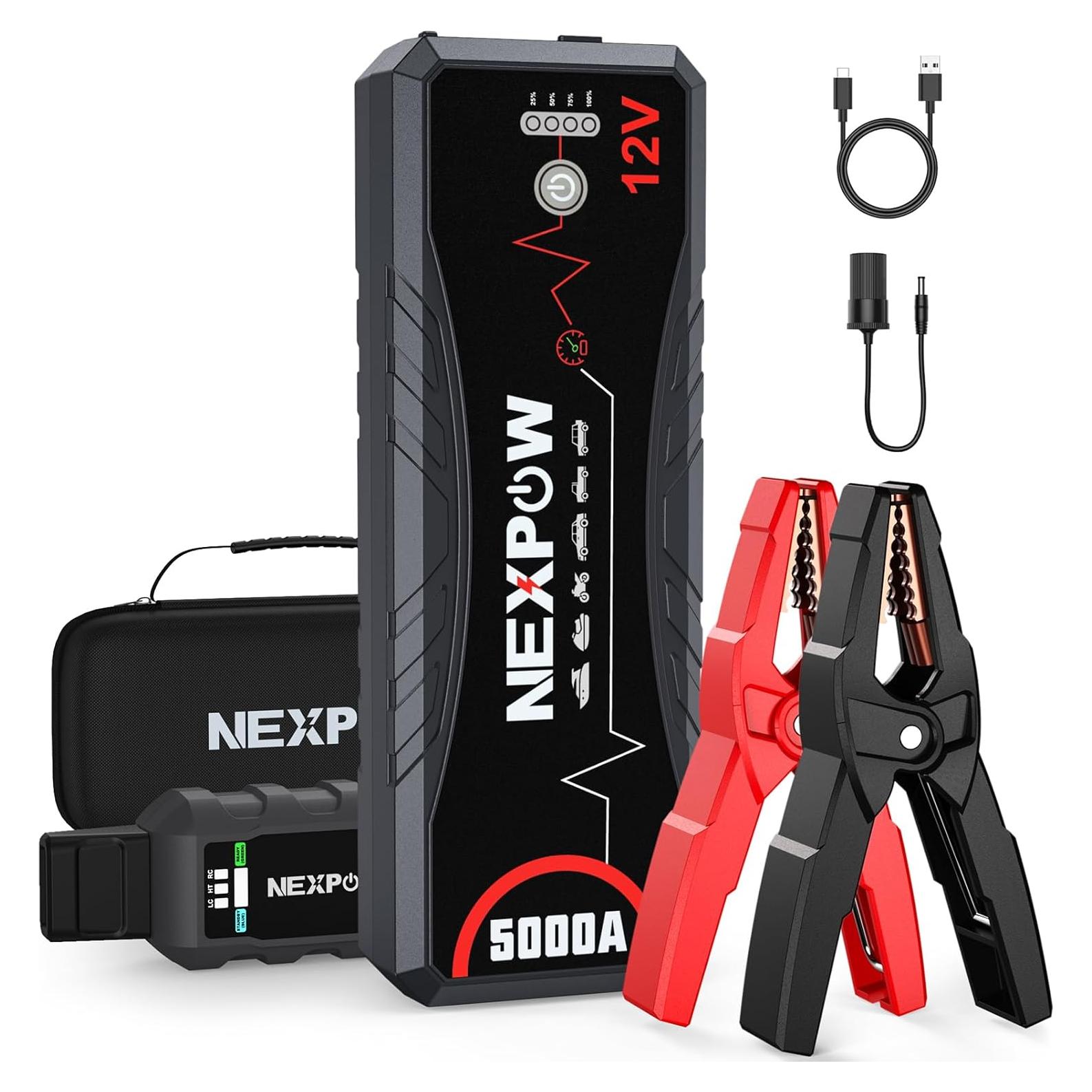 NEXPOW Q12 Arrancador de Coche 5000A 24000mAh 12V