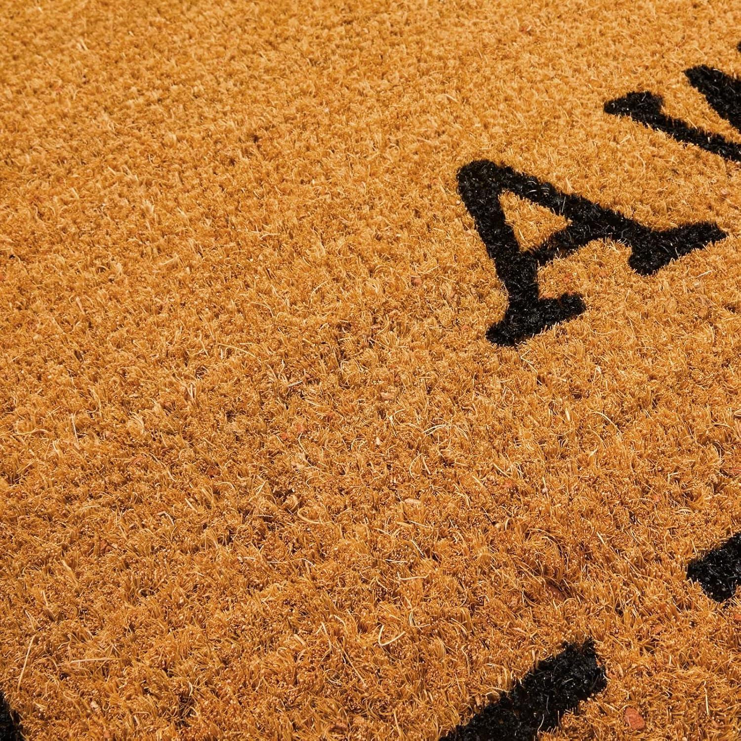 Alfombrilla de Bienvenida Juvale Go Away 76x43 cm Coir Natural