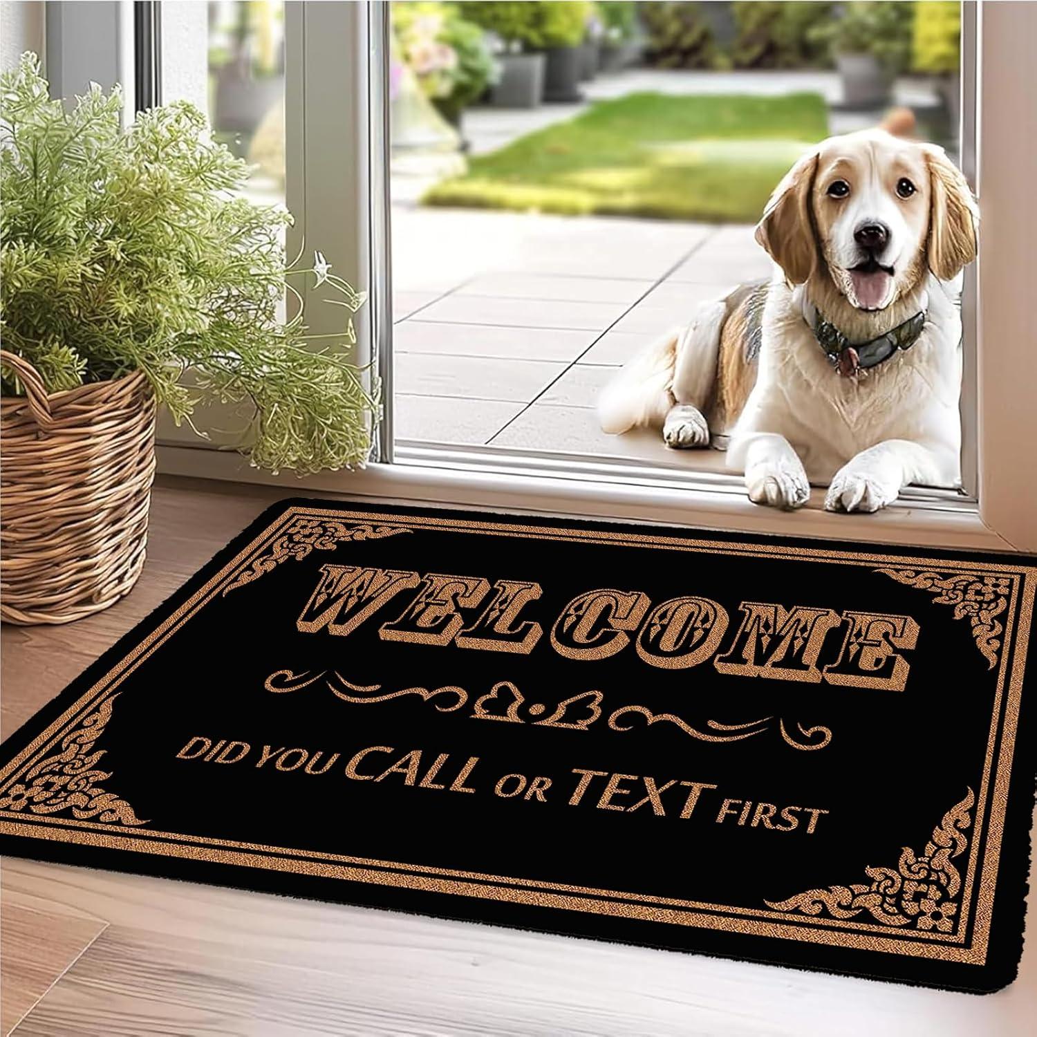 Felpudo Divertido HEYAOBAIHUO 76x43 cm Coco Antideslizante