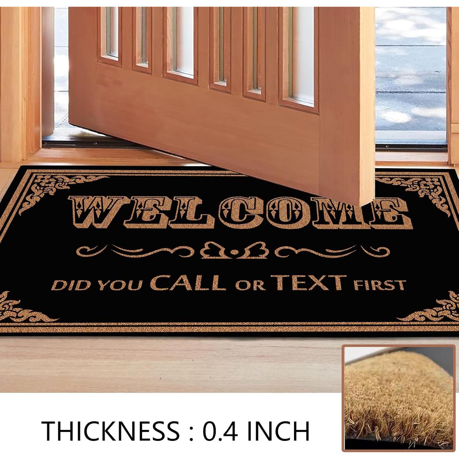 Felpudo Divertido HEYAOBAIHUO 76x43 cm Coco Antideslizante