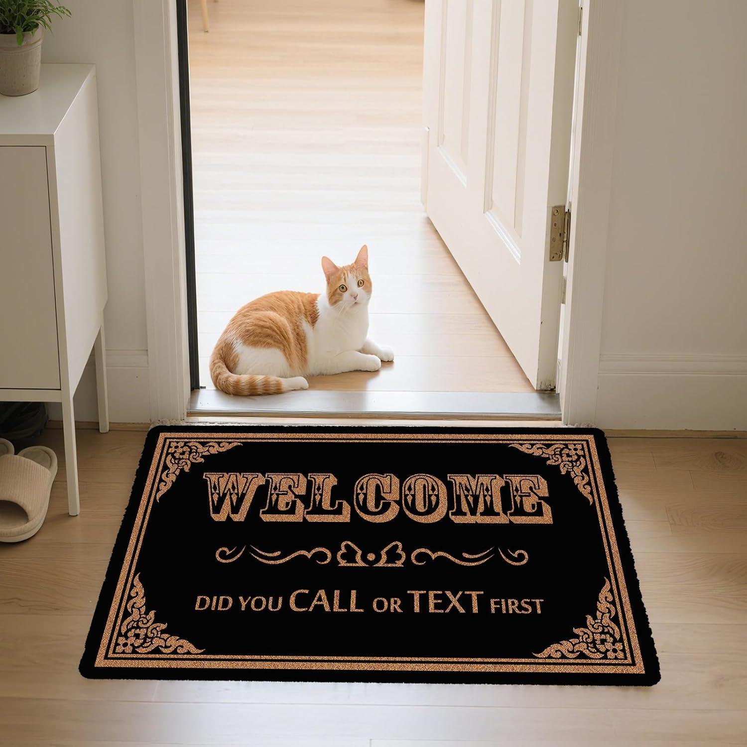 Felpudo Divertido HEYAOBAIHUO 76x43 cm Coco Antideslizante