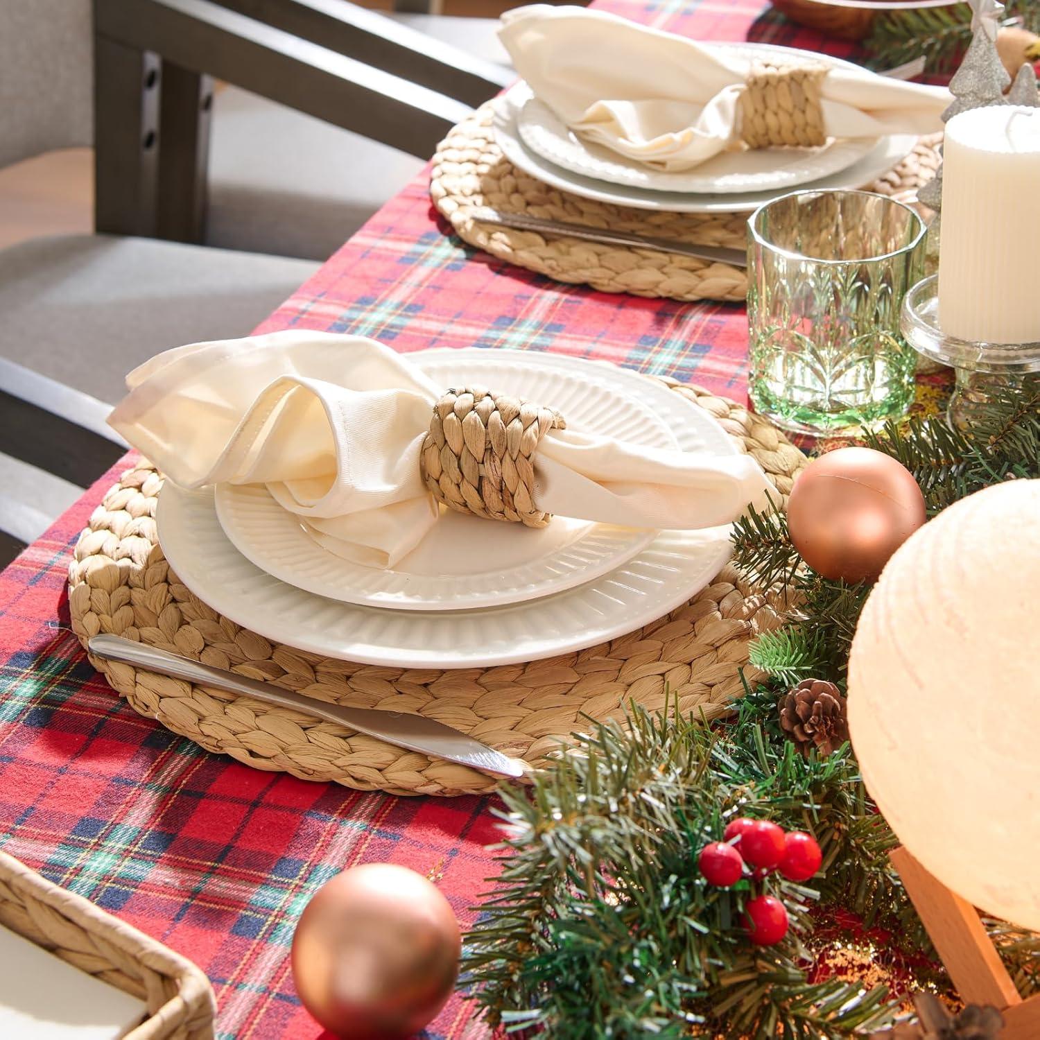 Conjunto de 6 Manteles Individuales Redondos YANGQIHOME 35 cm