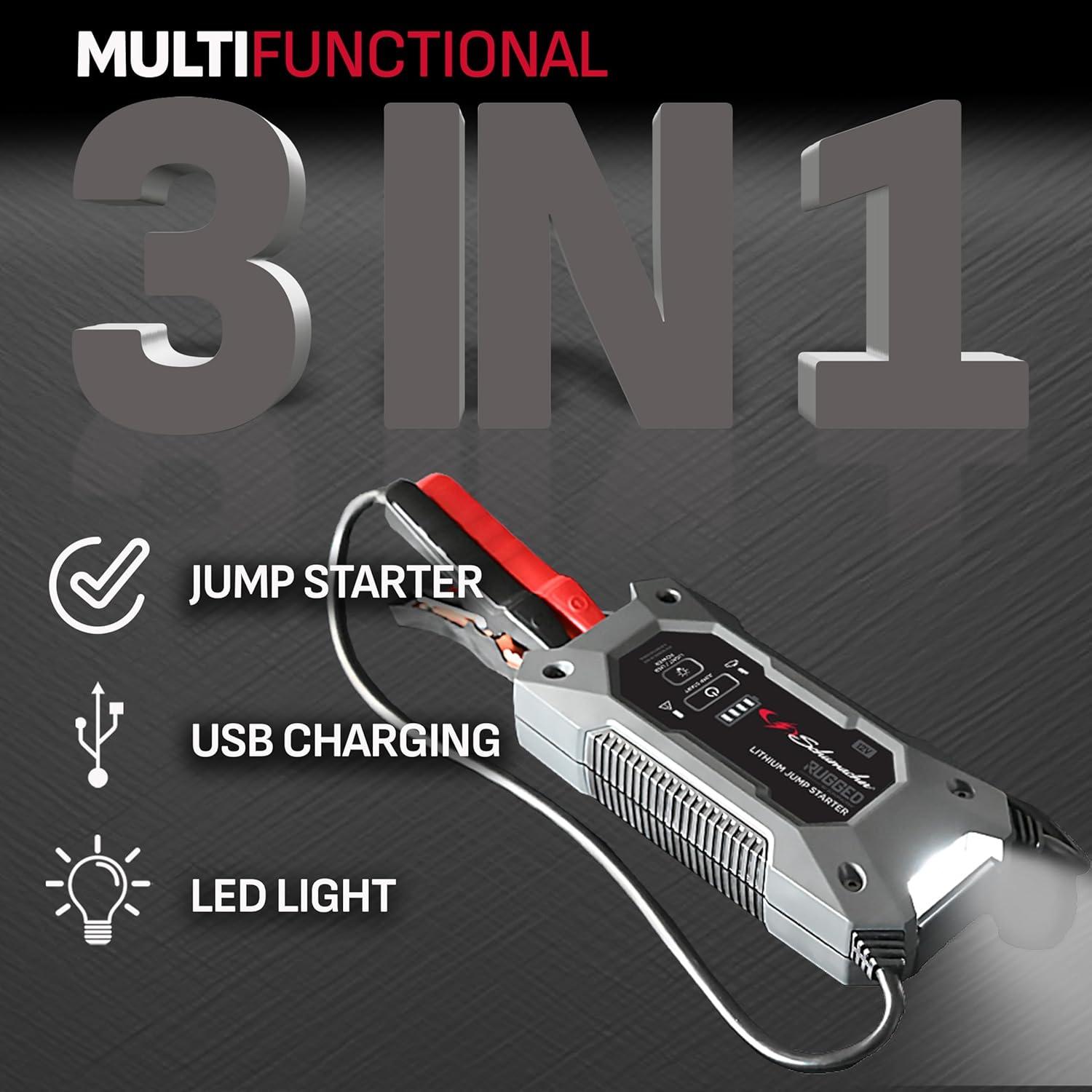 Arrancador de Salto Schumacher SL1648 1250A 12V USB LED
