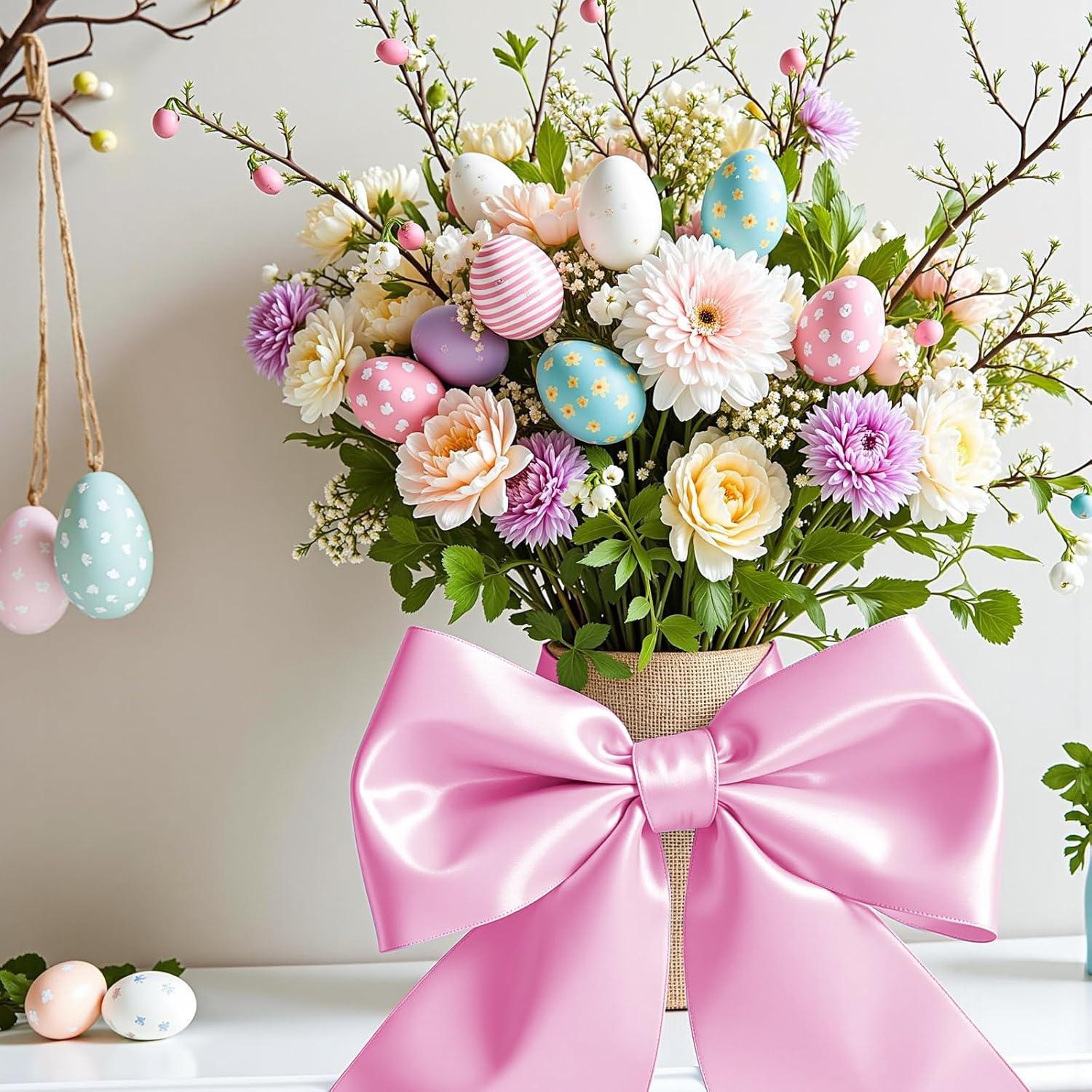 Cintas de Sillas de Satén Babenest 10 pcs Rosa 274 cm