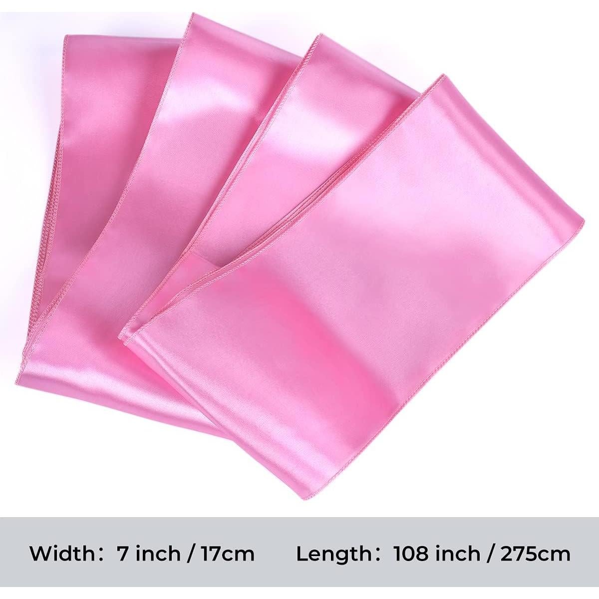 Cintas de Sillas de Satén Babenest 10 pcs Rosa 274 cm