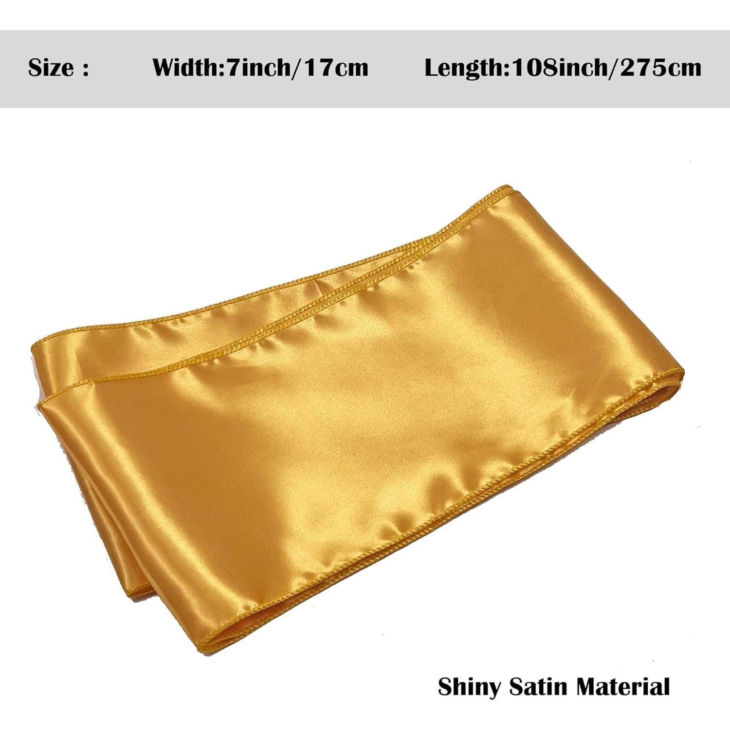 Fajas de Silla de Satén Maiangel 50PCS Dorado para Bodas
