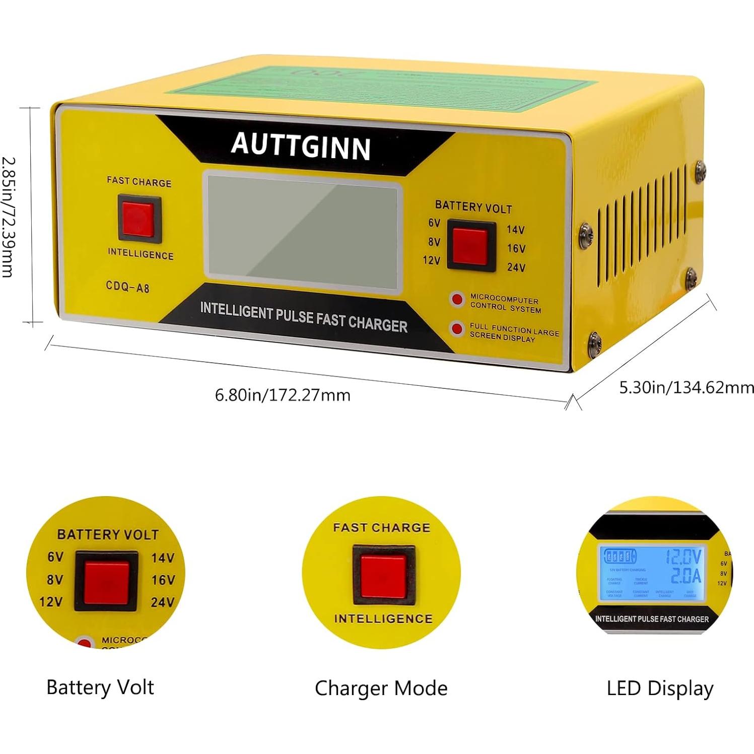 Cargador de Batería AUTTGINN A8 6-24V 10A Inteligente