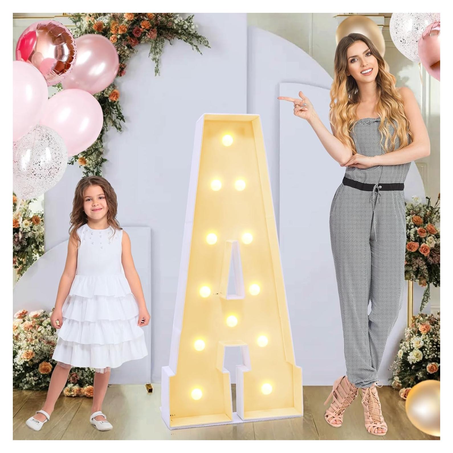 Marquee Iluminado 1.22m Letras A GGPL para Fiestas