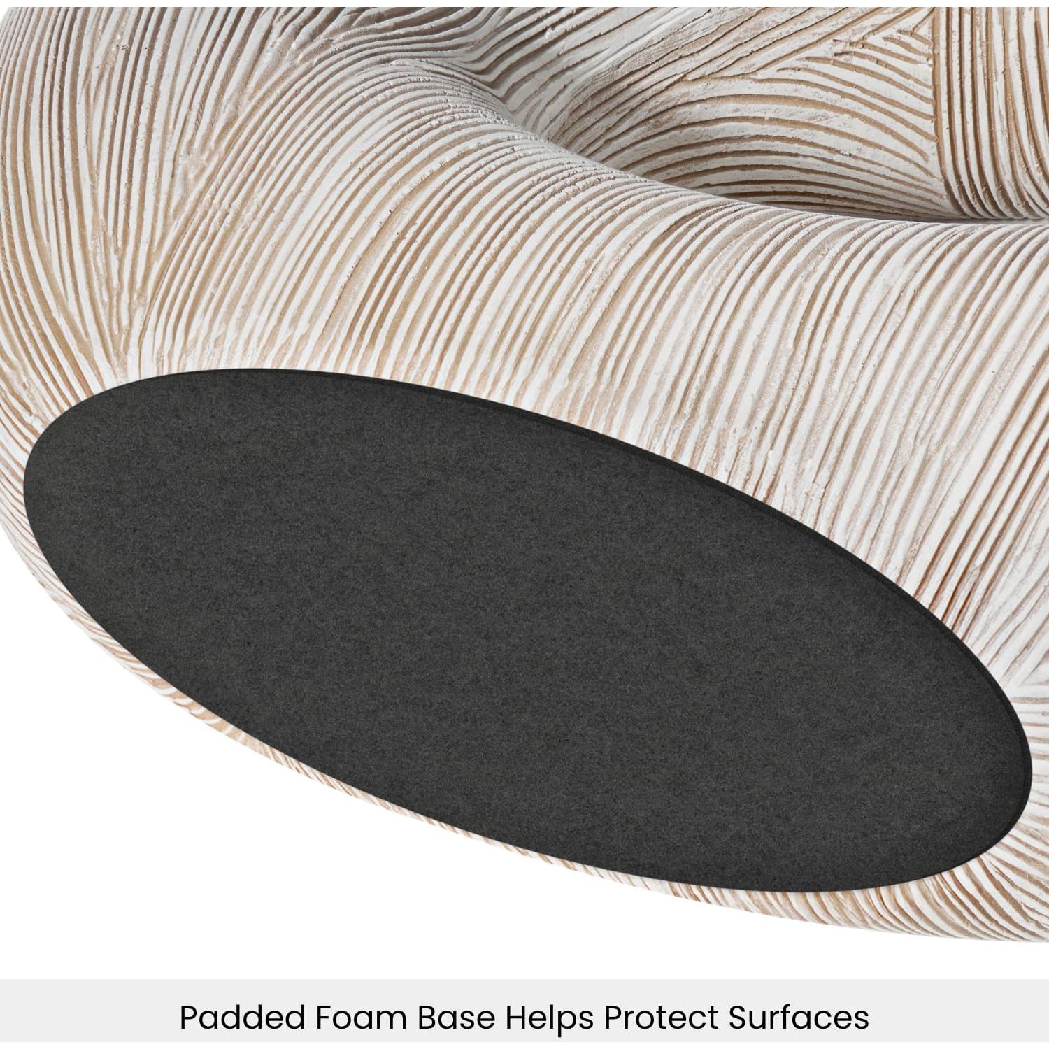 Jarrón Decorativo Torre & Tagus Blanco 28 cm Resina Texturizada