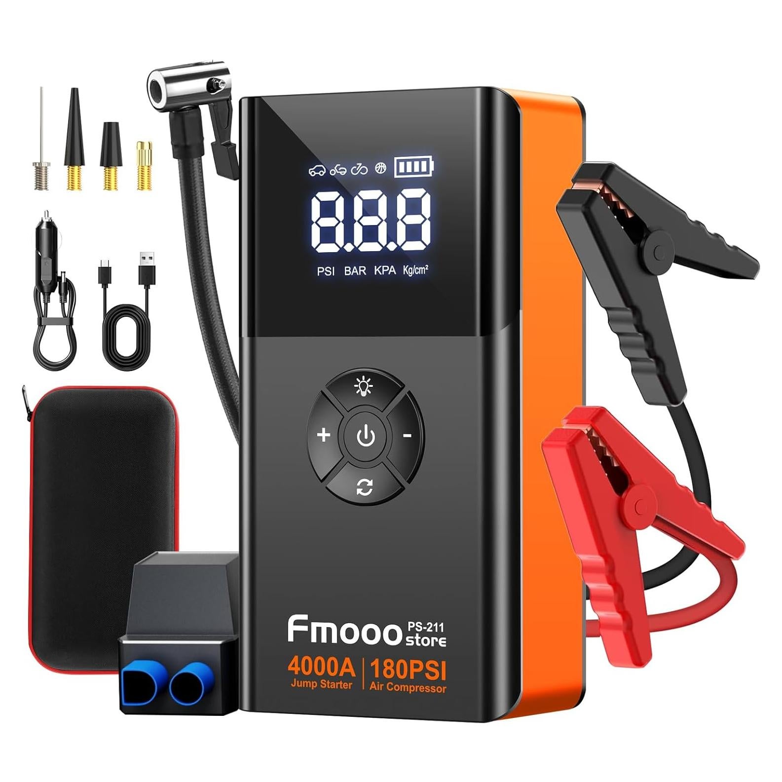 Arrancador de Batería Portátil fmooostore PS-211 4000A 12V