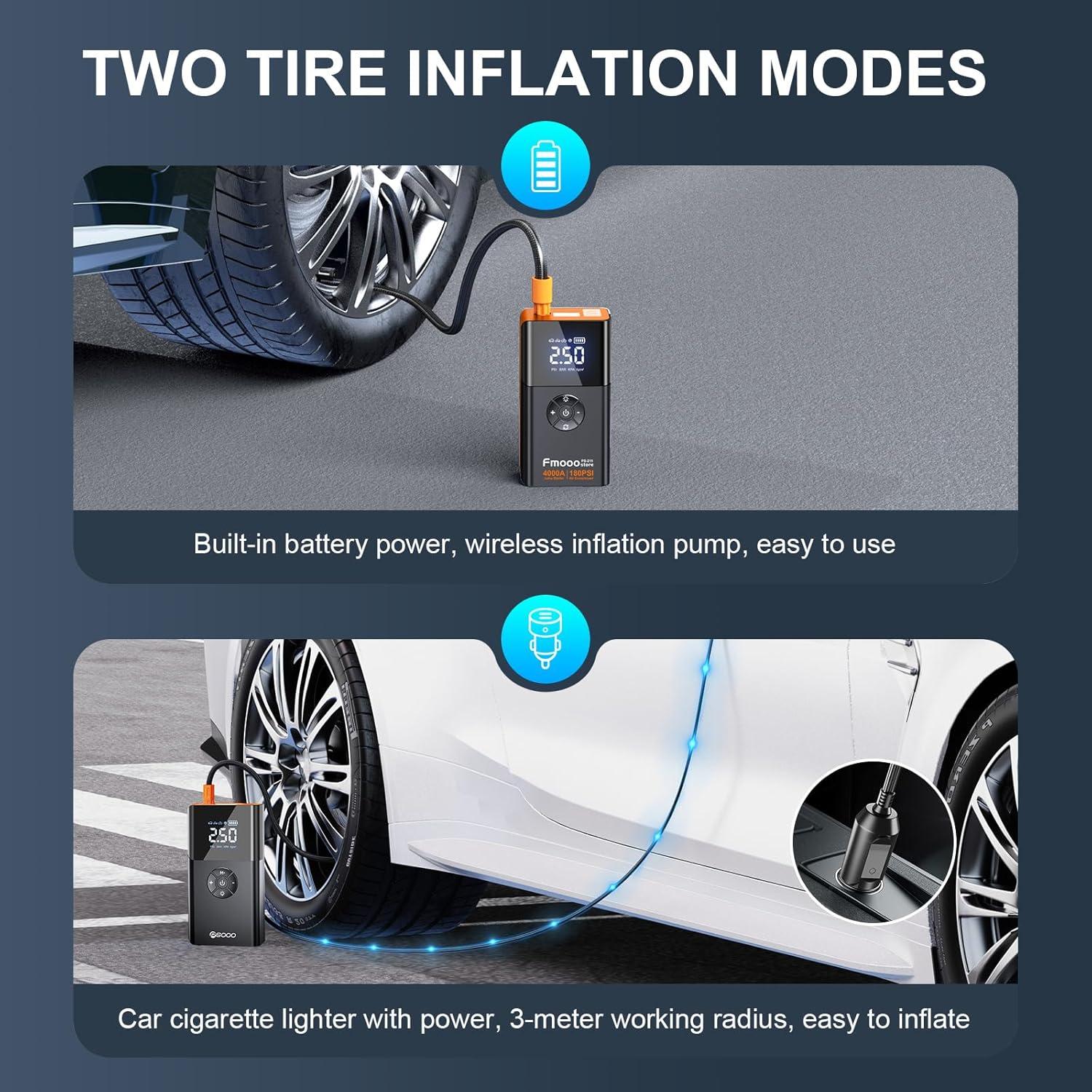 Arrancador de Batería Portátil fmooostore PS-211 4000A 12V