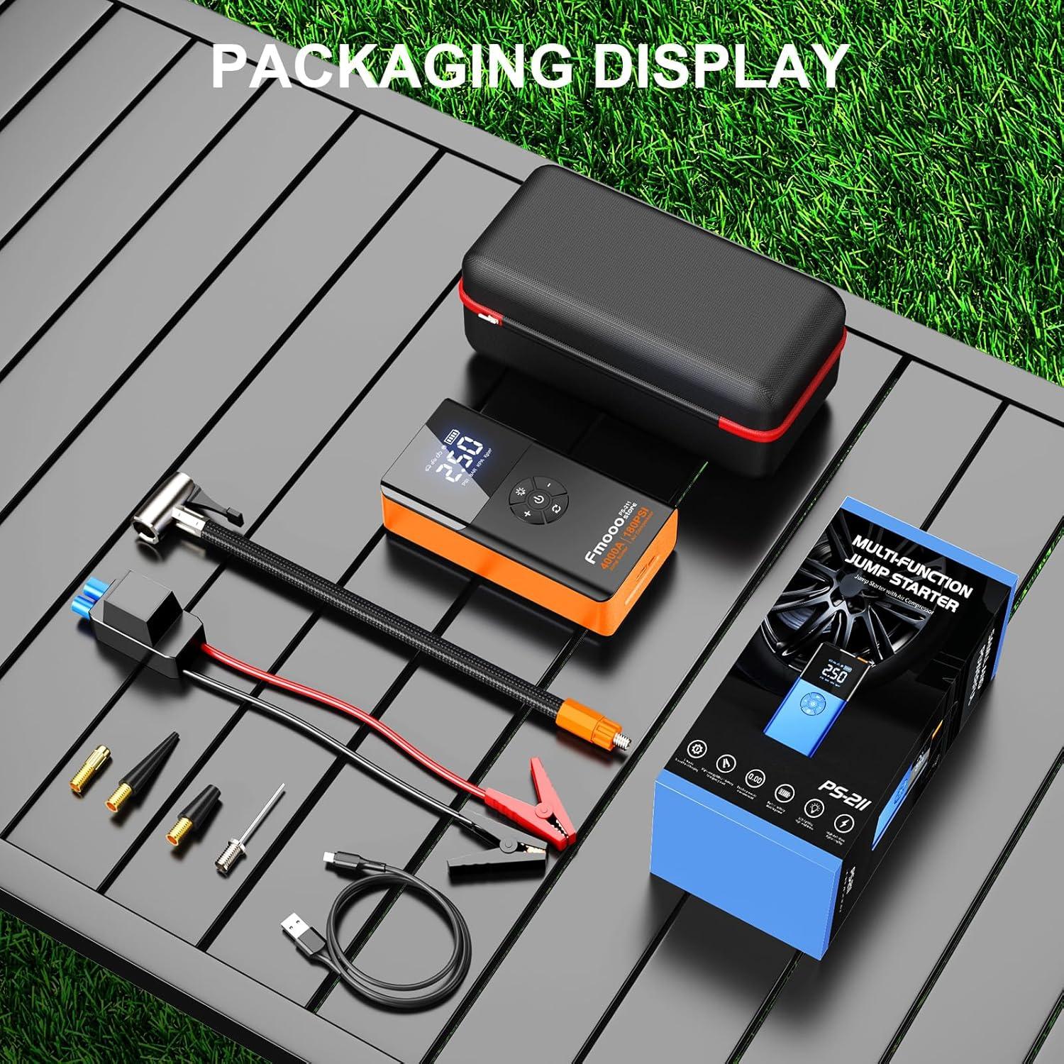 Arrancador de Batería Portátil fmooostore PS-211 4000A 12V