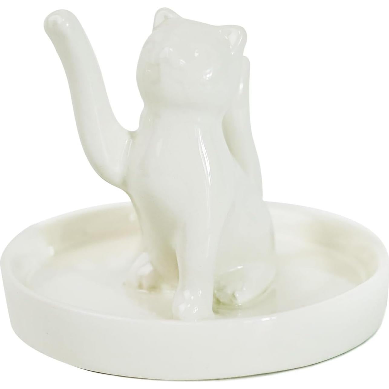 Bandeja de Joyería Cerámica Gato de la Suerte YOBRO - 10 cm