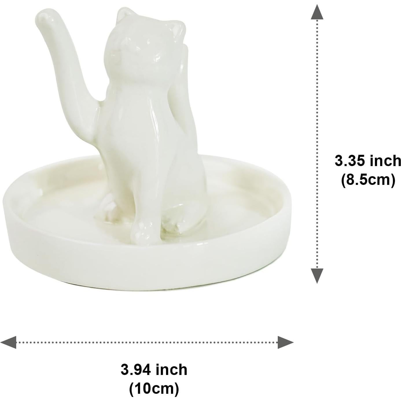 Bandeja de Joyería Cerámica Gato de la Suerte YOBRO - 10 cm