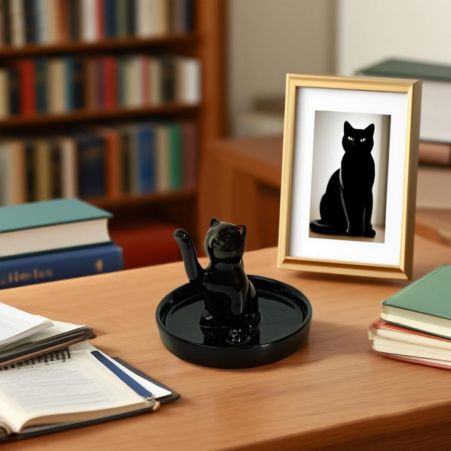 Bandeja de Joyería Cerámica Gato de la Suerte YOBRO - 10 cm