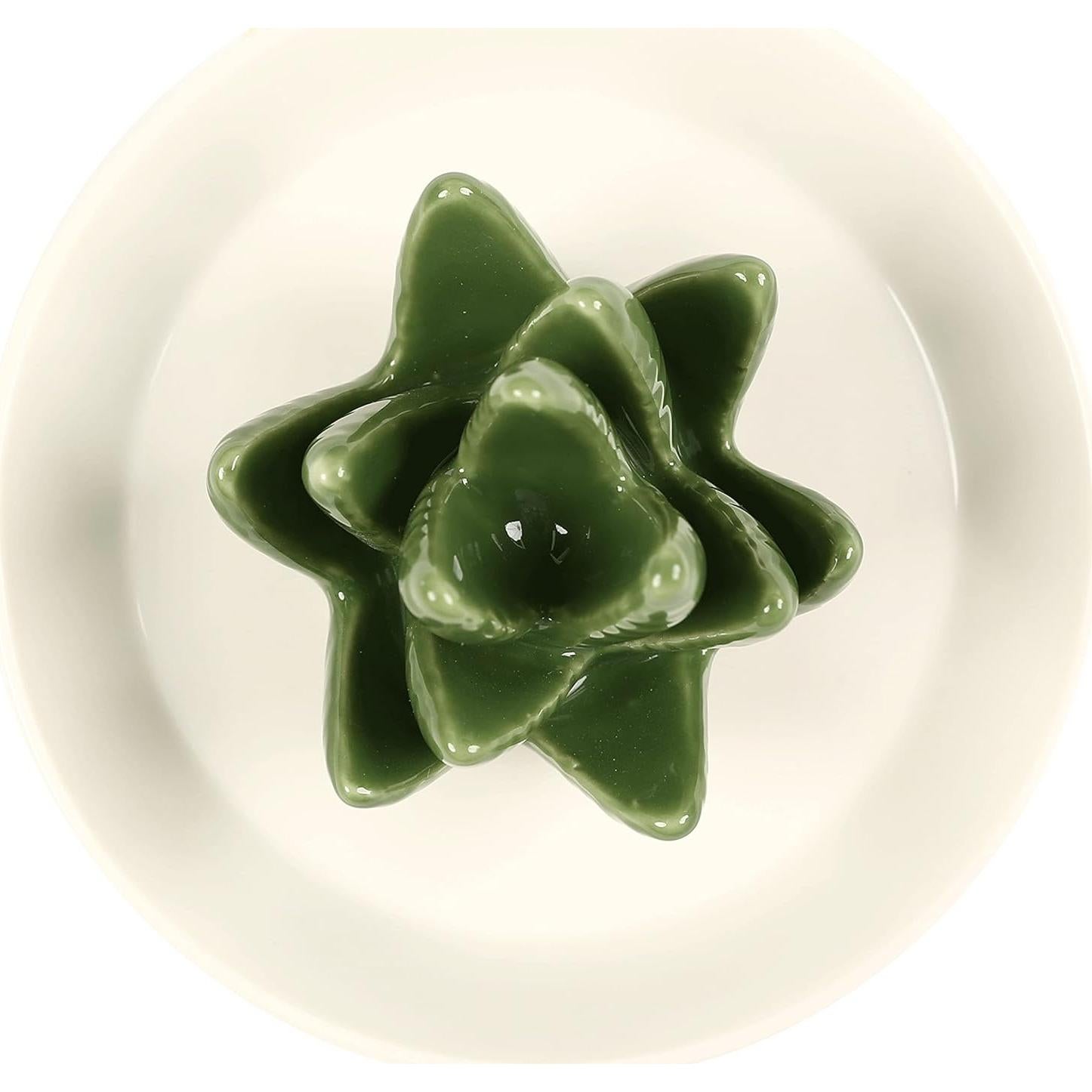 Soporte de Joyería Cerámica HOME SMILE Cactus Aloe 13x13 cm