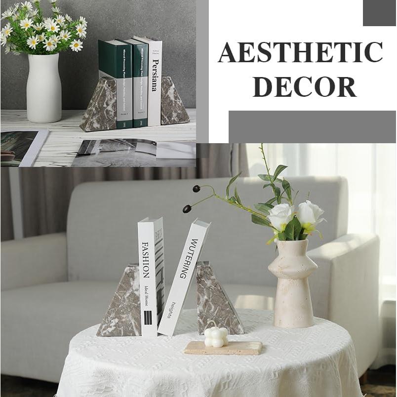 Soportes de Libros de Mármol Koville - Decorativos y Estables