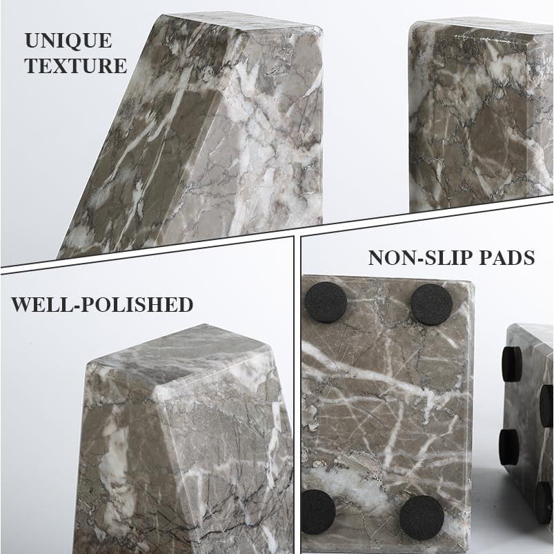 Soportes de Libros de Mármol Koville - Decorativos y Estables