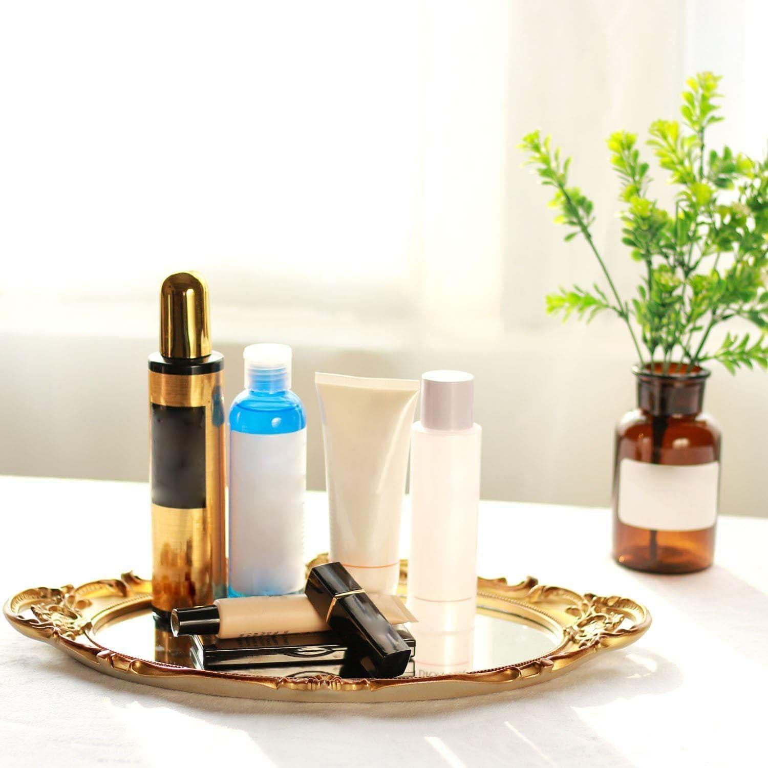 Bandeja Decorativa Ovalada Zosenley Dorada 24.89x37.10cm