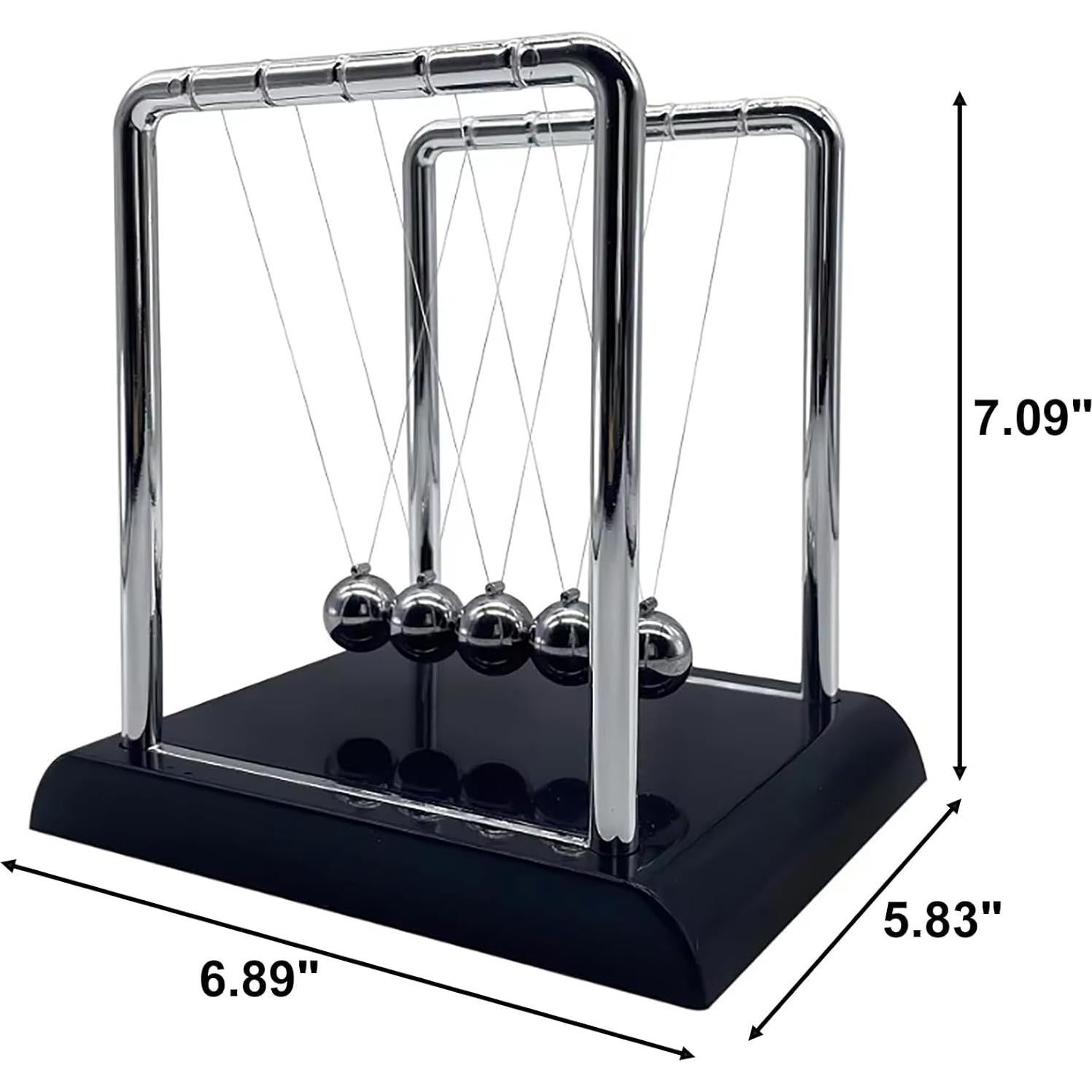 Péndulo de Newton Yoqanr Grande Negro 5 Bolas - Decoración de Escritorio