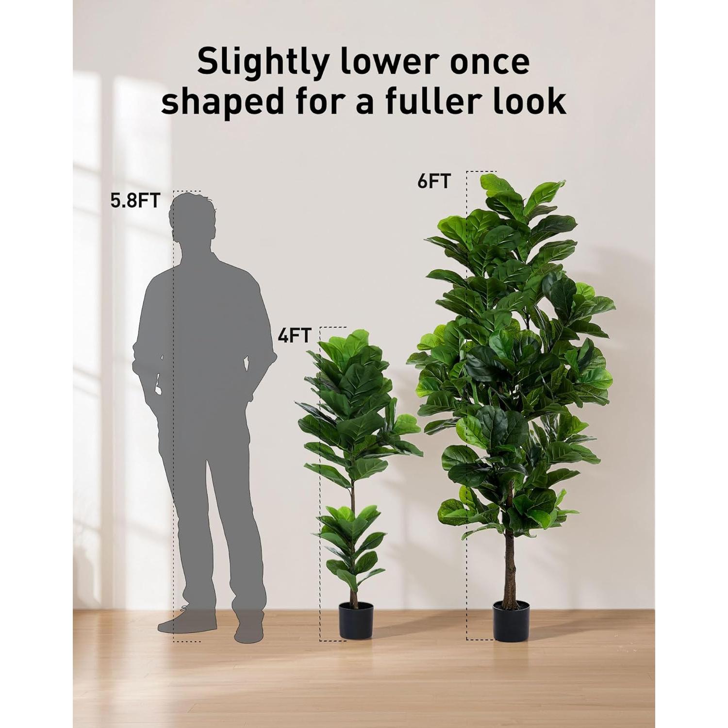 Árbol Fiddle Leaf Fig 1.83m FLOWORLD con 184 Hojas Decorativas