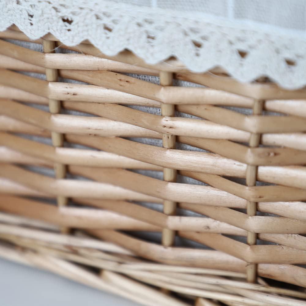 Cesta de Almacenamiento Rectangular KINGWILLOW 23x15 cm Mimbre