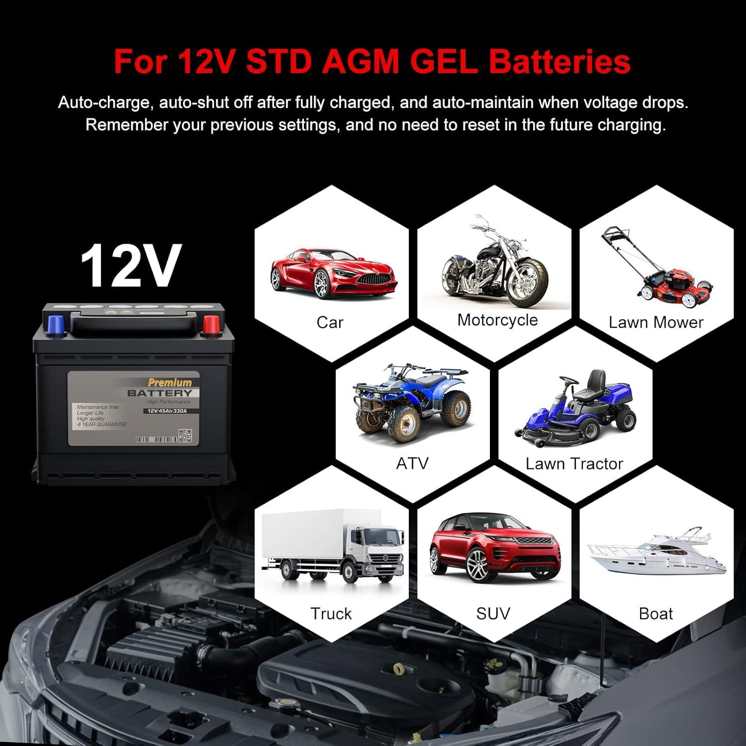 Cargador de Batería TowerTop TP108MB 12V 25A Automático