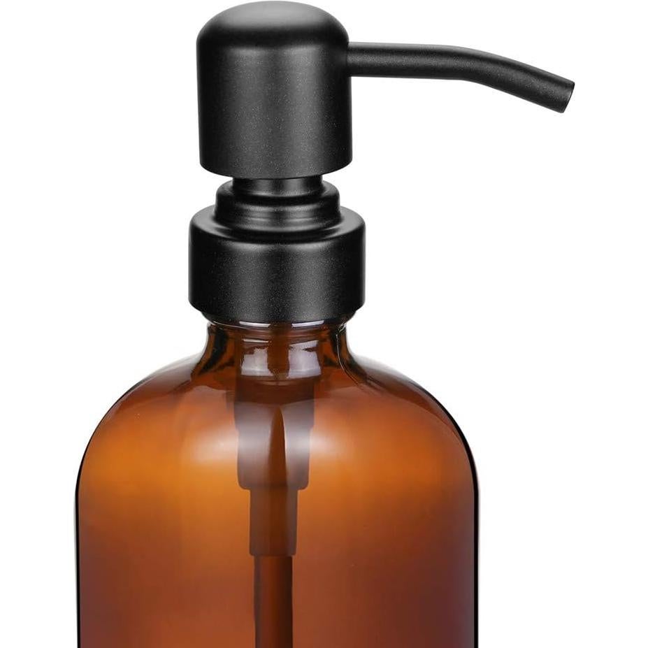 Pack 2 Dispensadores de Jabón Vidrio Ámbar 16 oz CHBJDAN