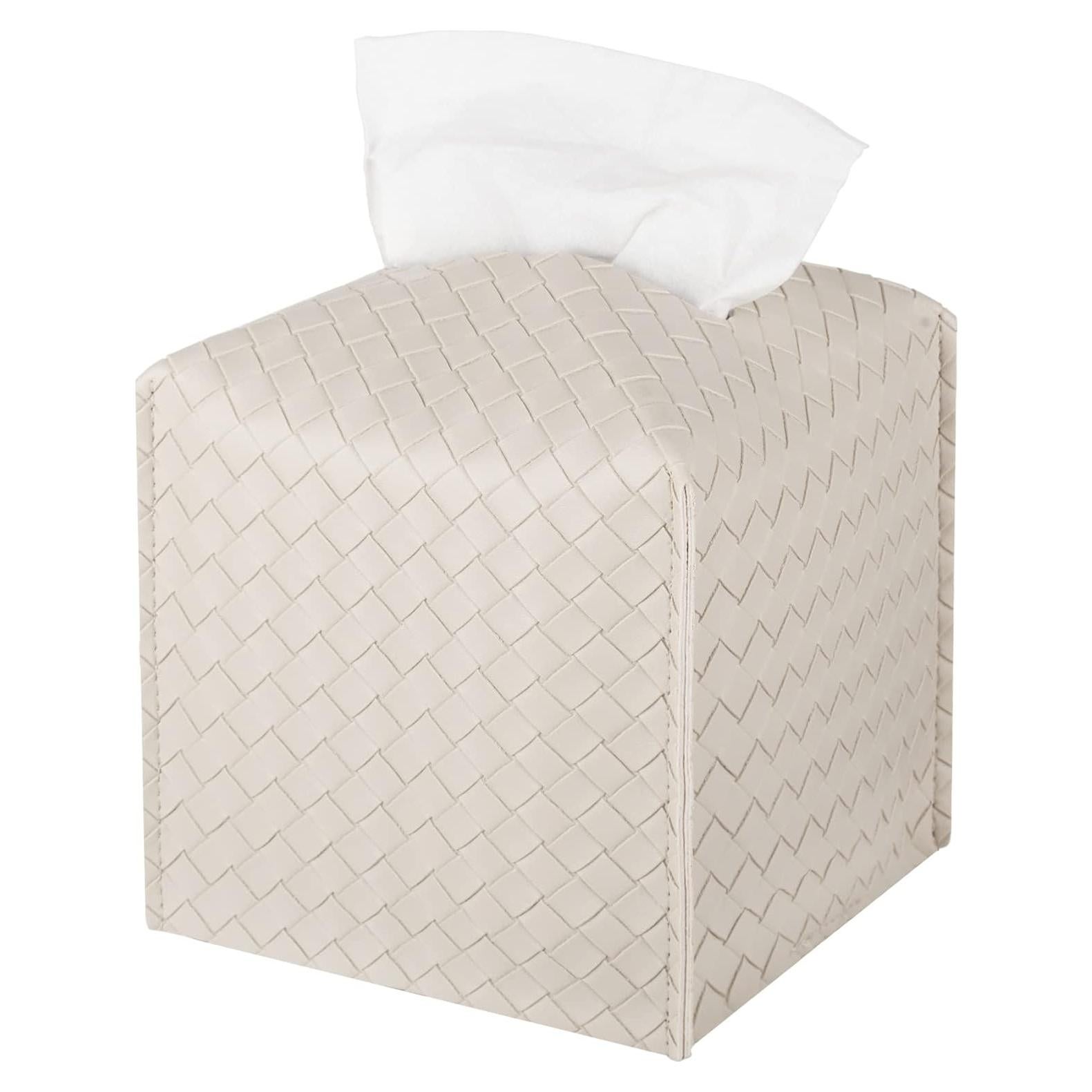 Funda de Caja de Tissue Cuadrada Zoocatia de Cuero Sintético Griege