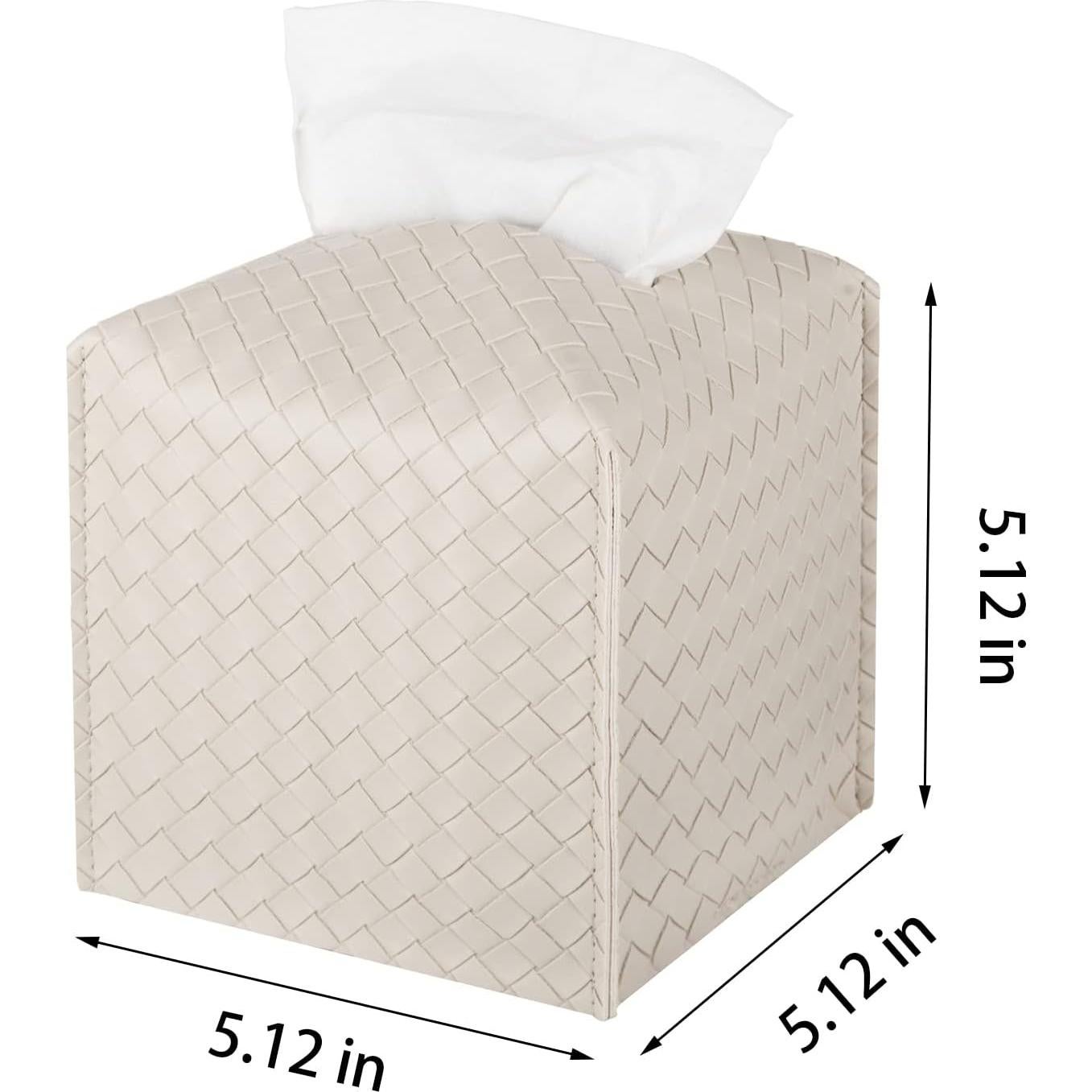 Funda de Caja de Tissue Cuadrada Zoocatia de Cuero Sintético Griege