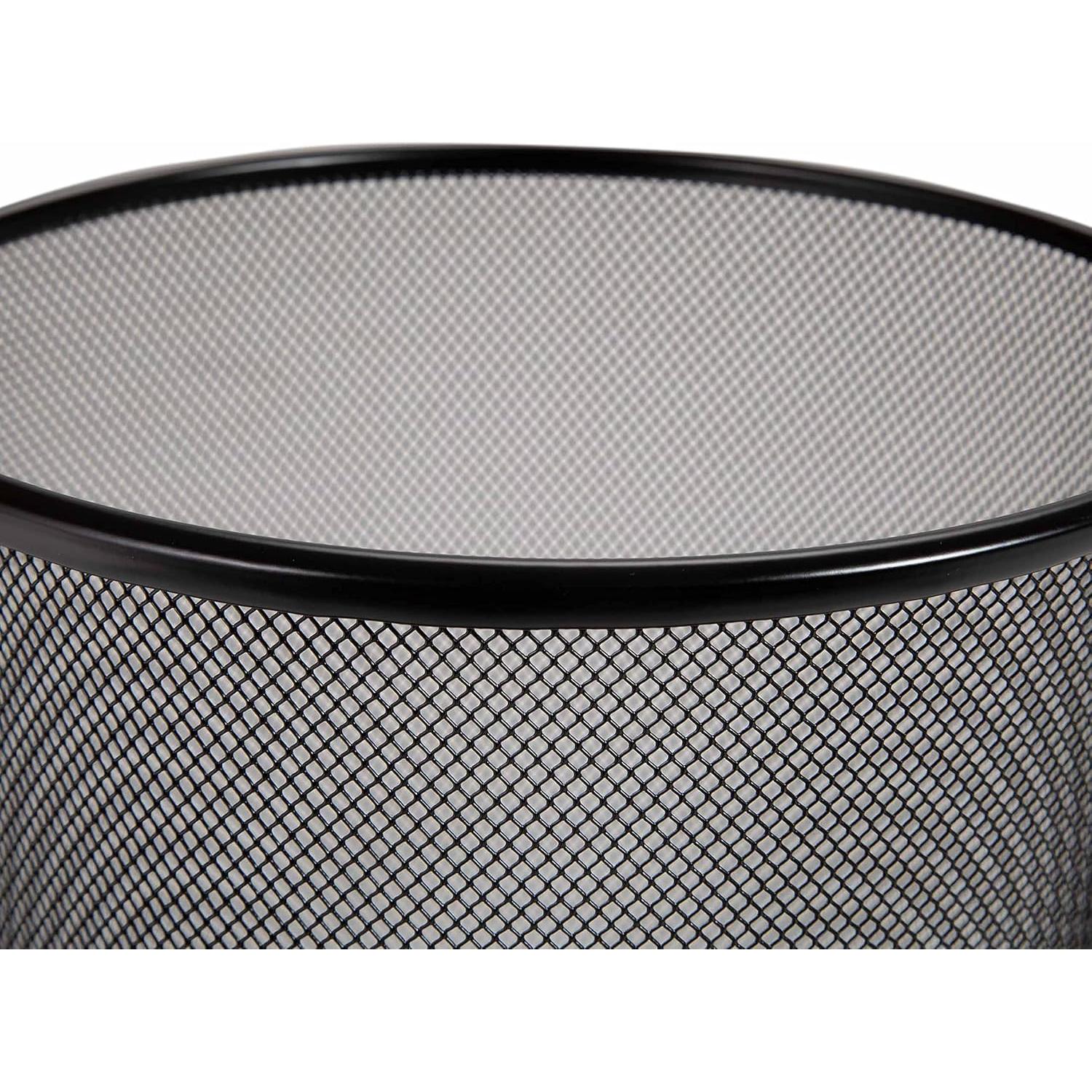 Set 2 Canastas de Basura Redondas Seville Classics 6 Galones Negro