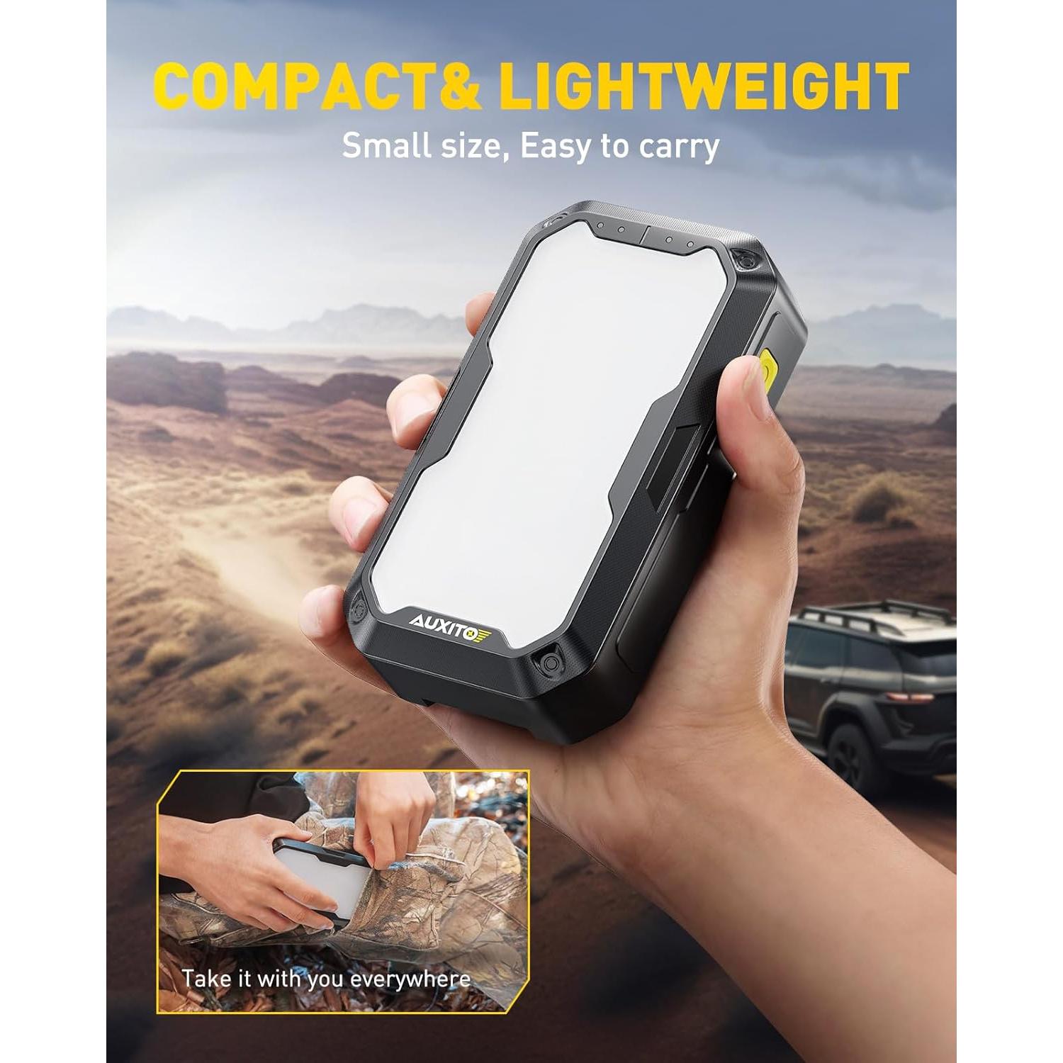 Arrancador de Batería AUXITO J102 5000A 12V con Luz LED