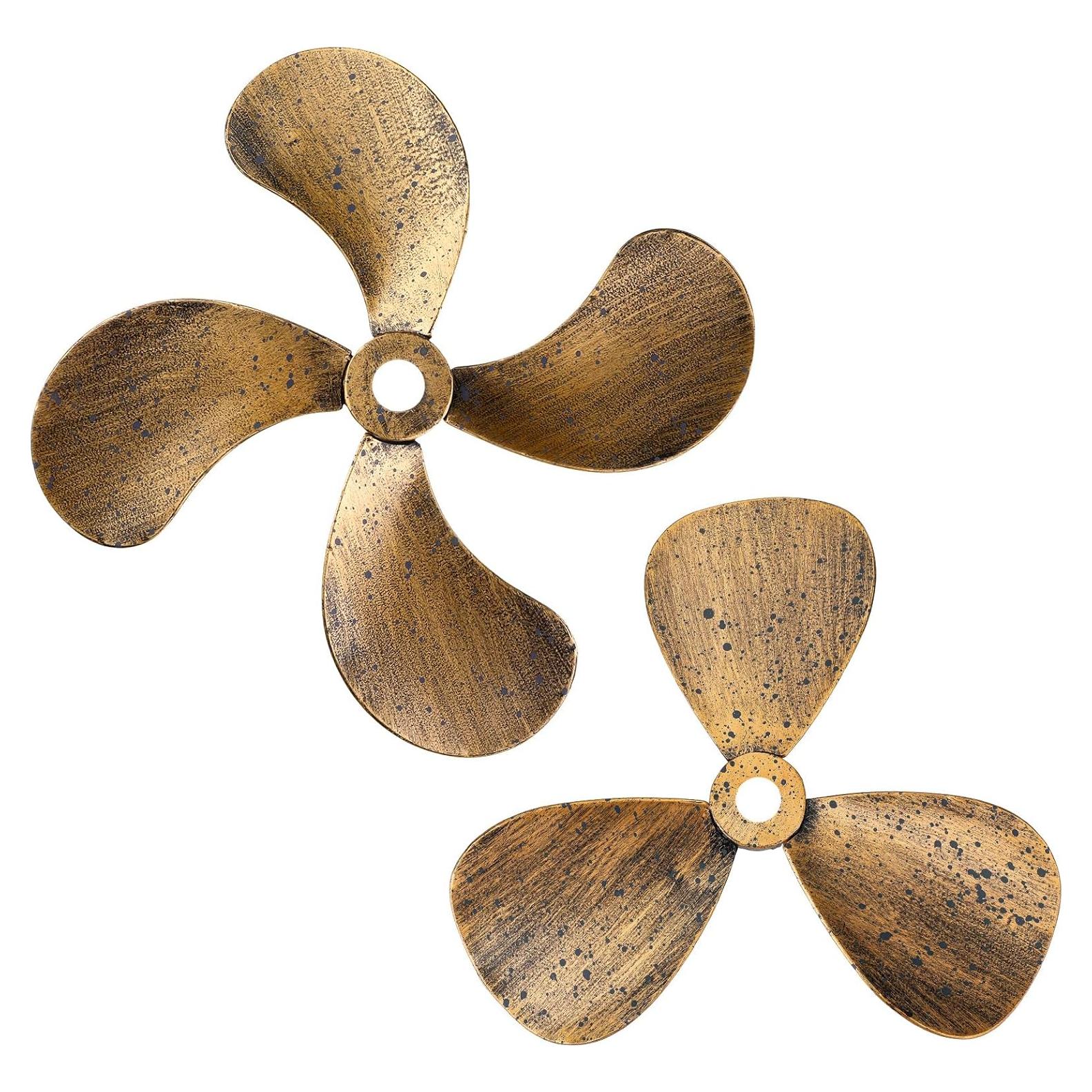 Juego de 2 Decoraciones de Pared Náuticas Gisafai - Hélices de Barco de Metal Vintage