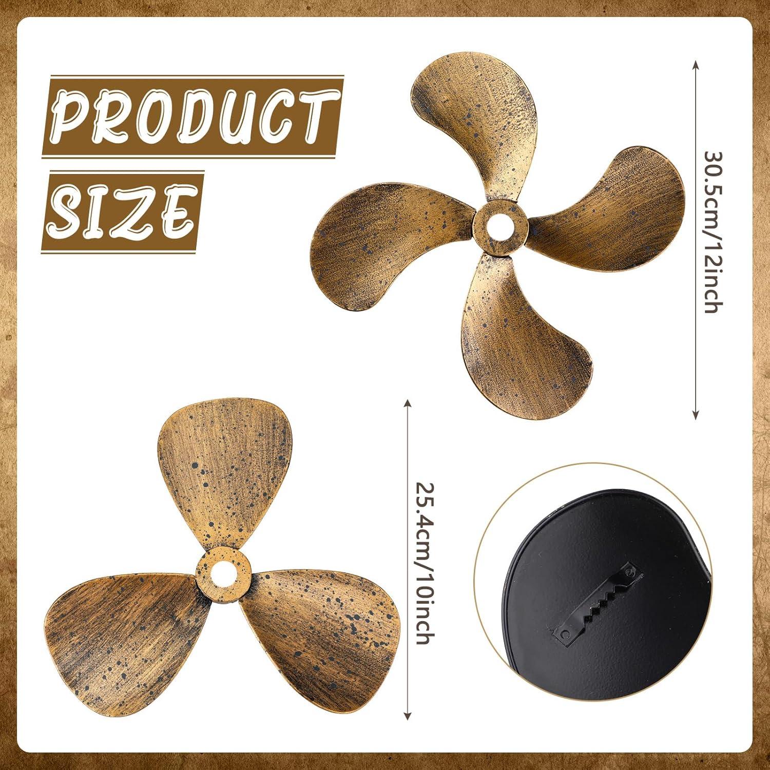 Juego de 2 Decoraciones de Pared Náuticas Gisafai - Hélices de Barco de Metal Vintage