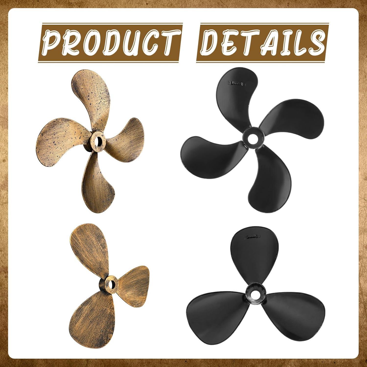 Juego de 2 Decoraciones de Pared Náuticas Gisafai - Hélices de Barco de Metal Vintage