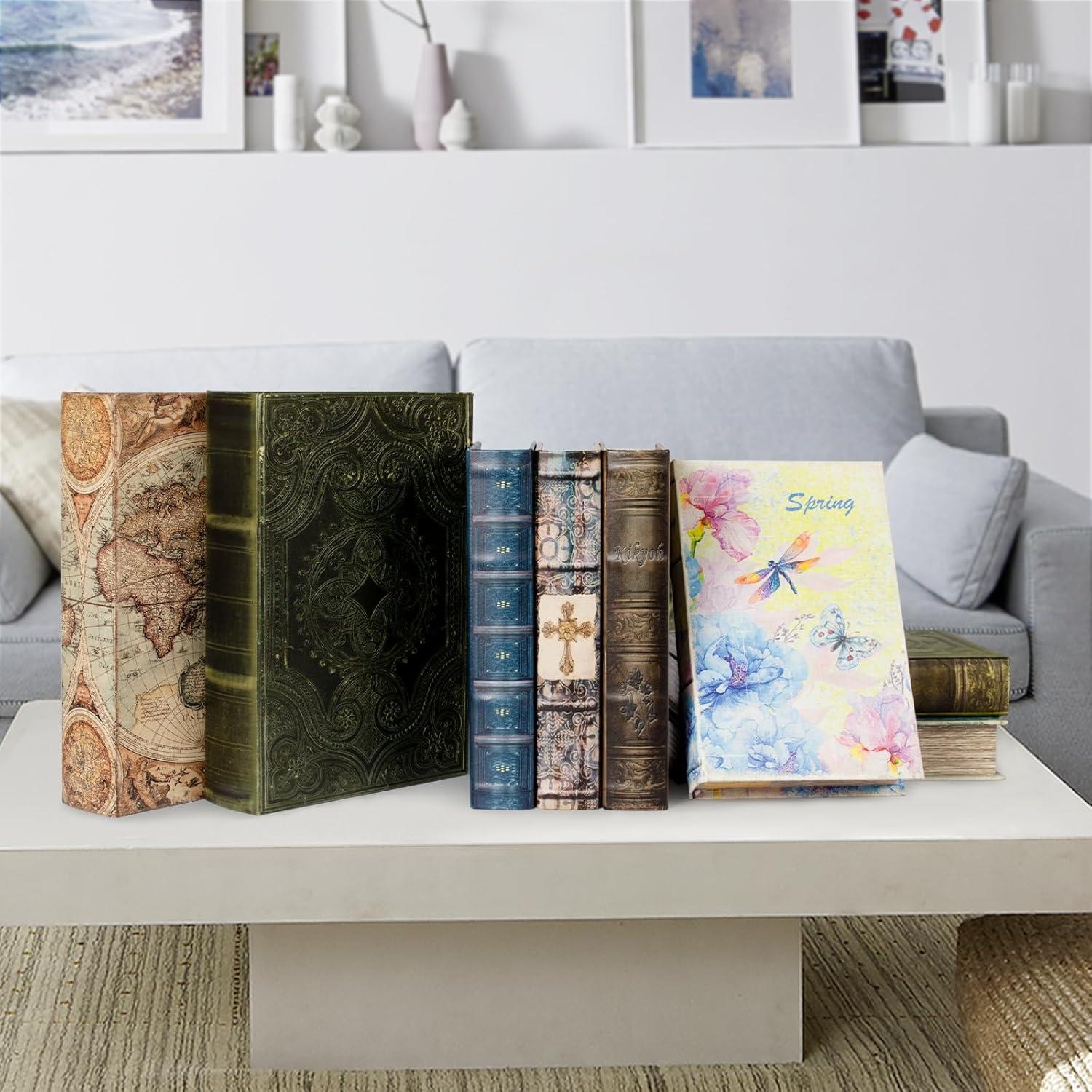 Caja de Libro Decorativa DROFELY Vintage 25.9x17x5 cm