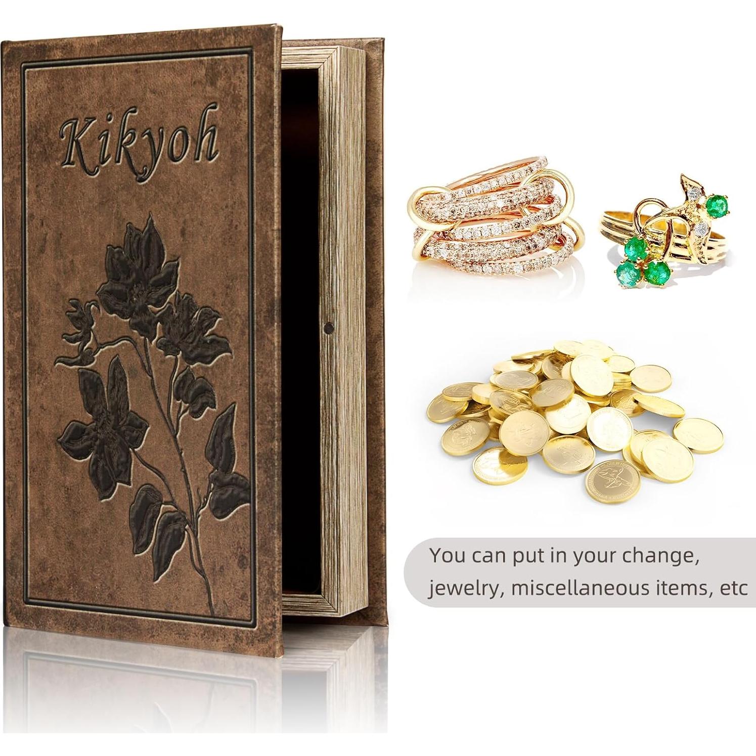 Caja de Libro Decorativa DROFELY Vintage 25.9x17x5 cm