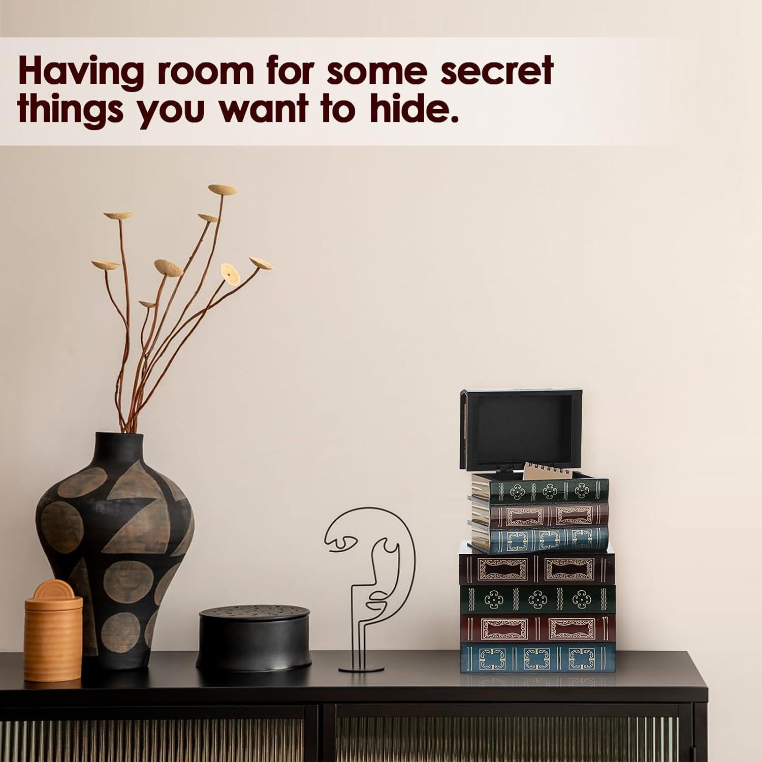 Cajas Decorativas de Libros ELLDOO Vintage 2 Piezas