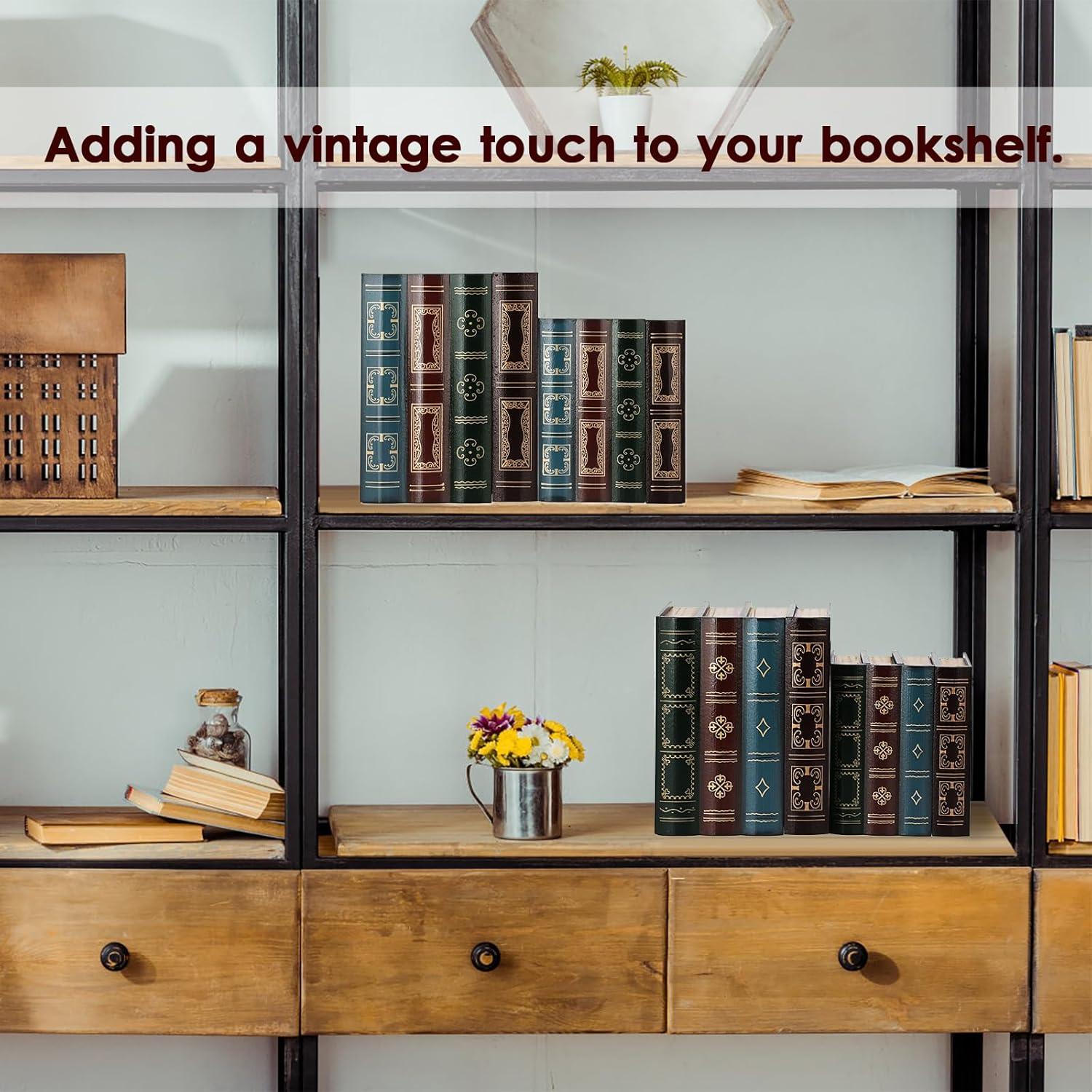 Cajas Decorativas de Libros ELLDOO Vintage 2 Piezas