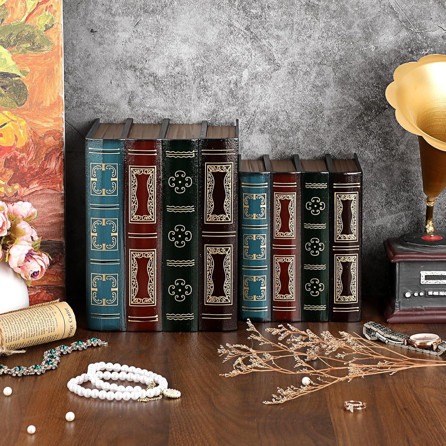 Cajas Decorativas de Libros ELLDOO Vintage 2 Piezas